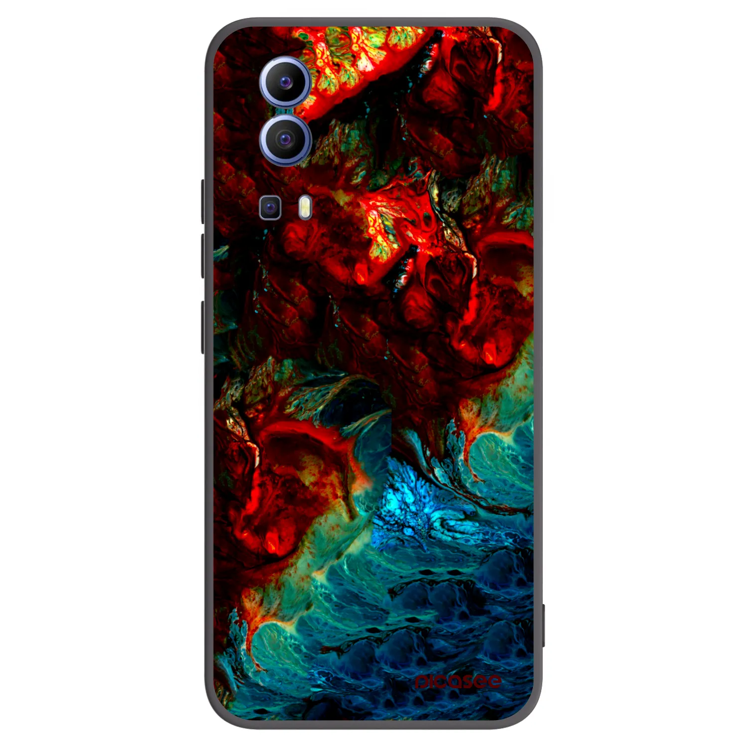 Picasee husă neagră din silicon pentru Vivo Y52 5G - Universe