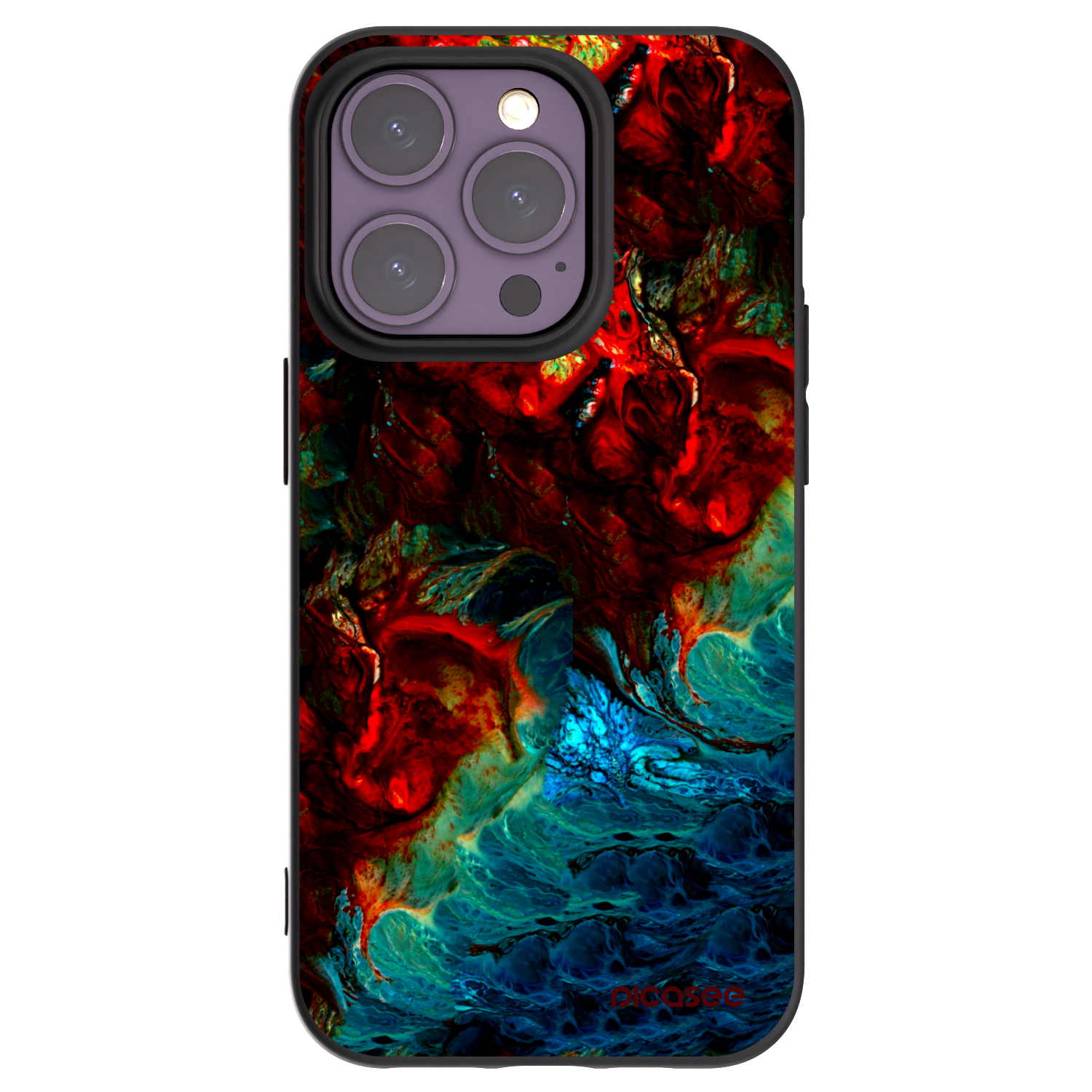 Picasee husă neagră din silicon pentru Apple iPhone 14 Pro - Universe