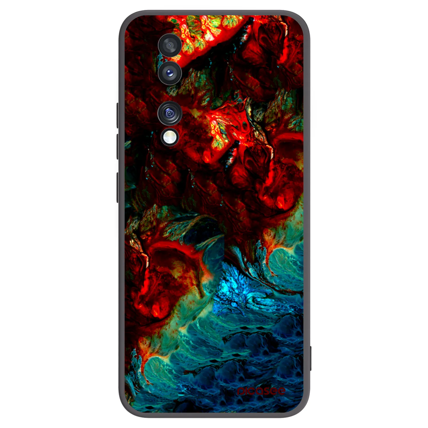 Picasee husă neagră din silicon pentru Honor 70 - Universe