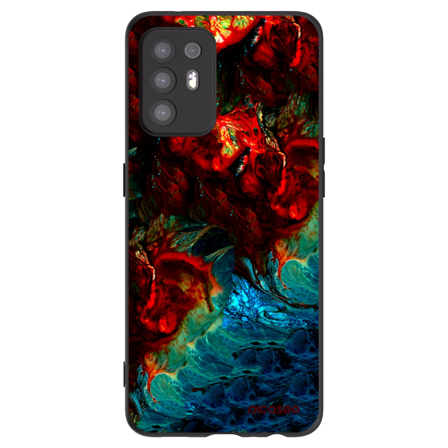 Picasee husă neagră din silicon pentru OPPO A94 5G - Universe