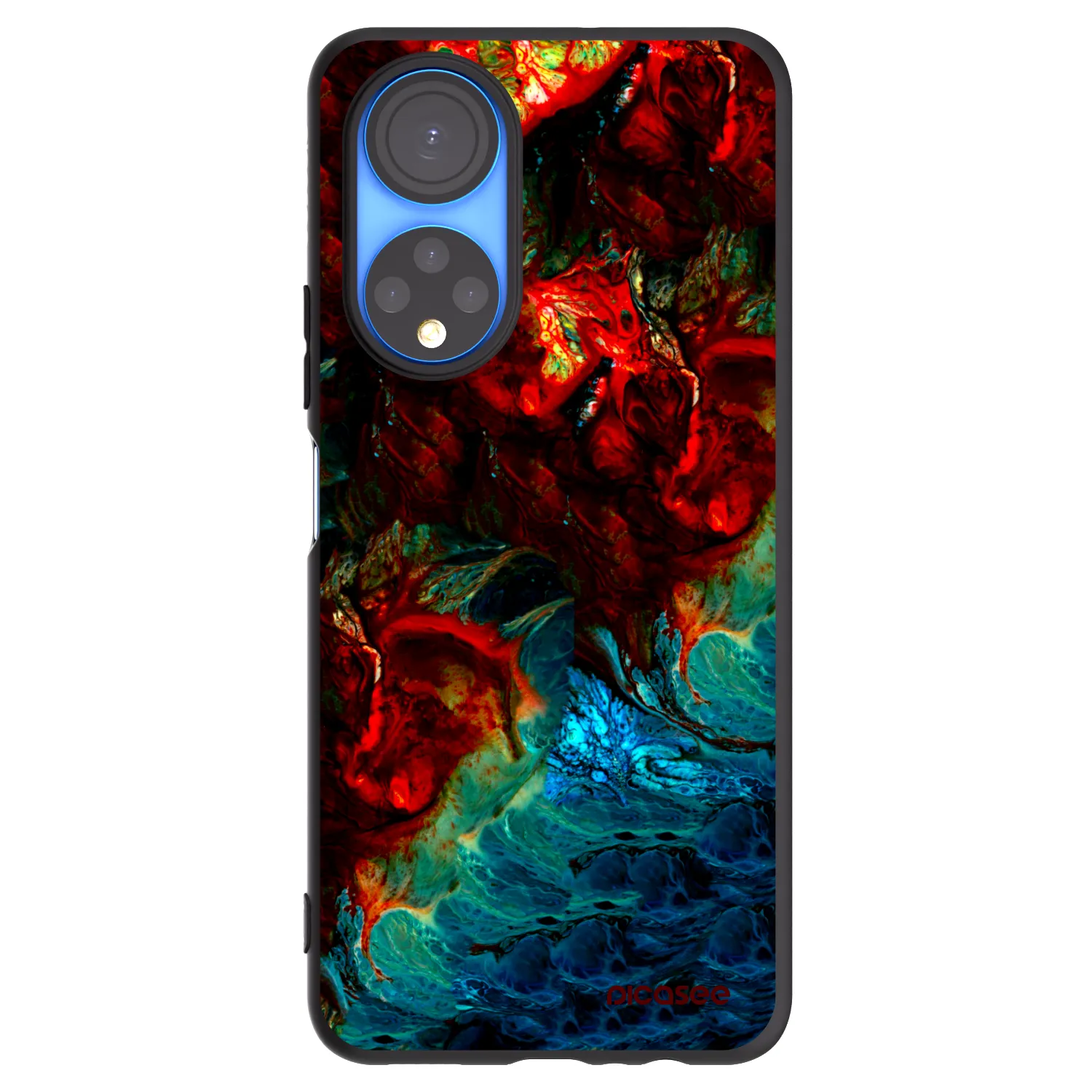 Picasee husă neagră din silicon pentru Honor X7 - Universe