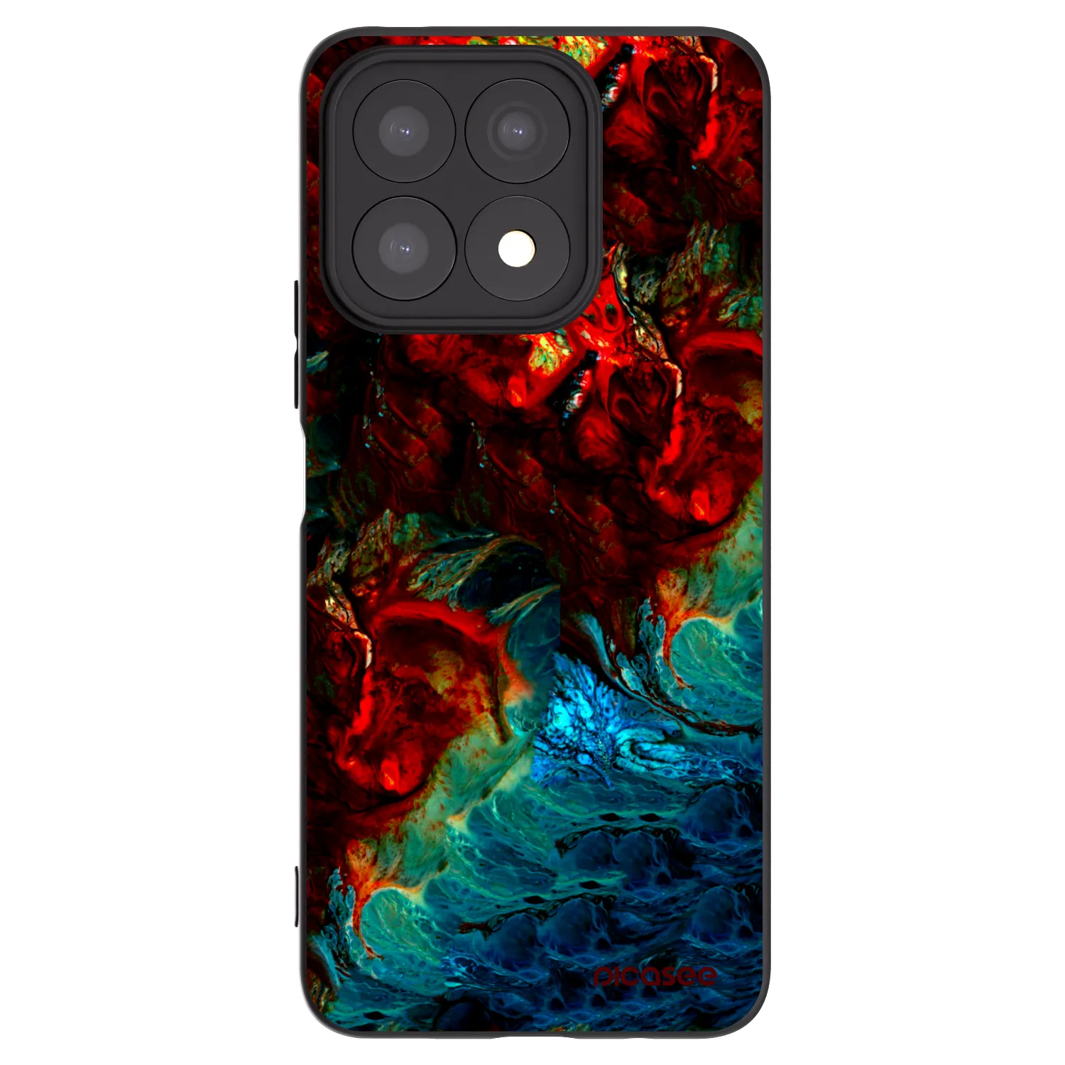 Picasee husă neagră din silicon pentru Honor X8a - Universe