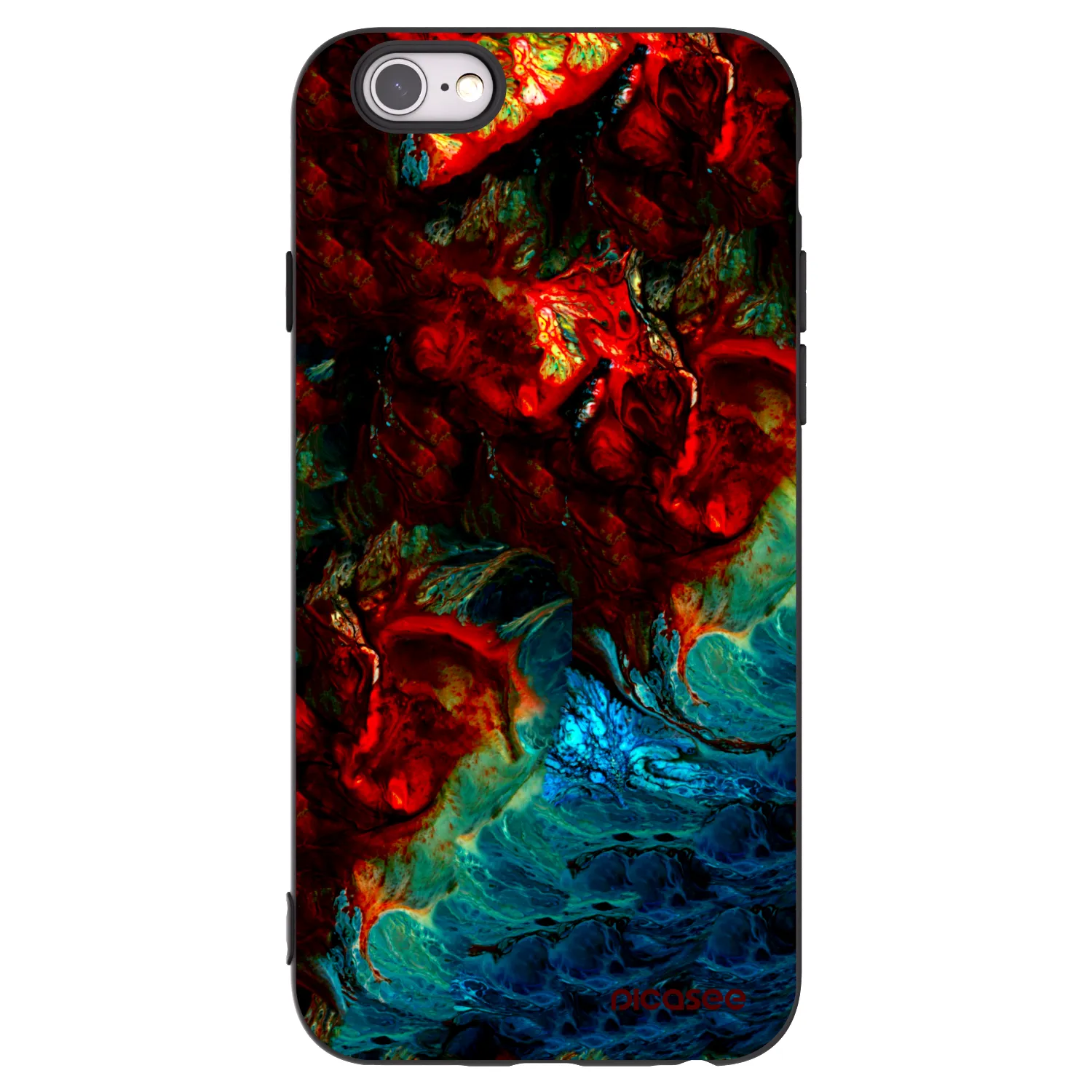 Picasee husă neagră din silicon pentru Apple iPhone 6/6S - Universe
