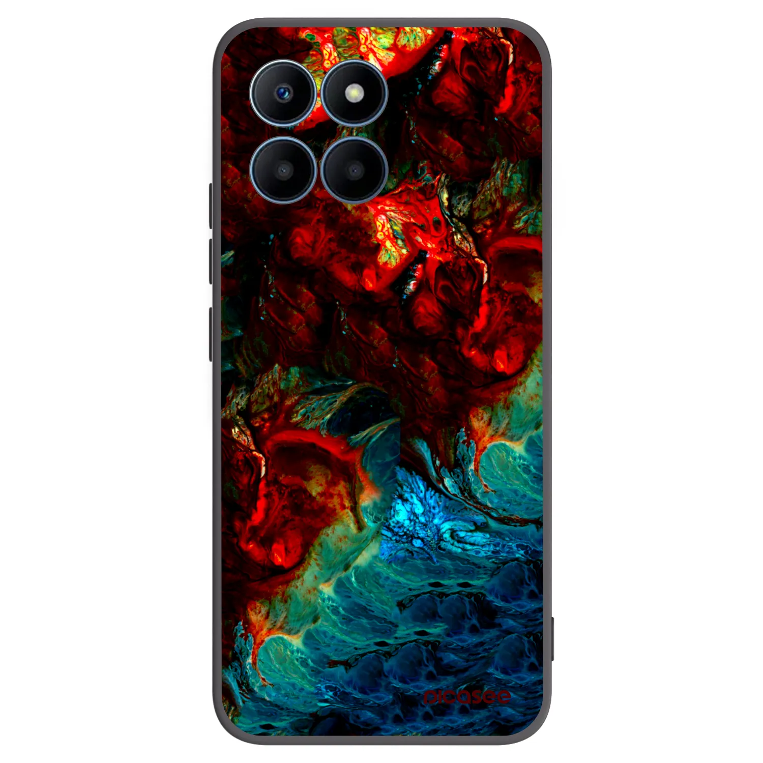 Picasee husă neagră din silicon pentru Honor 70 Lite - Universe