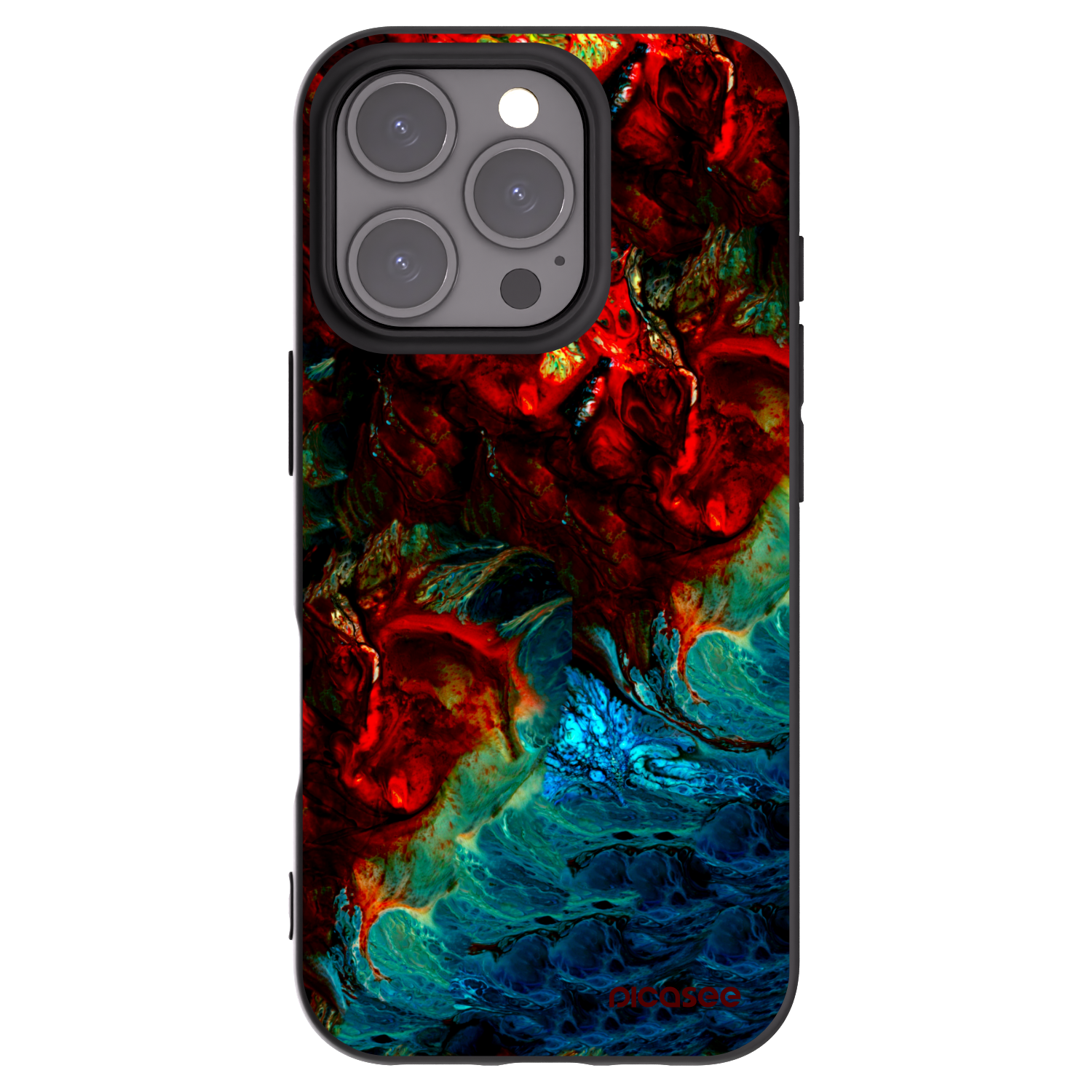 Picasee husă neagră din silicon pentru Apple iPhone 16 Pro - Universe