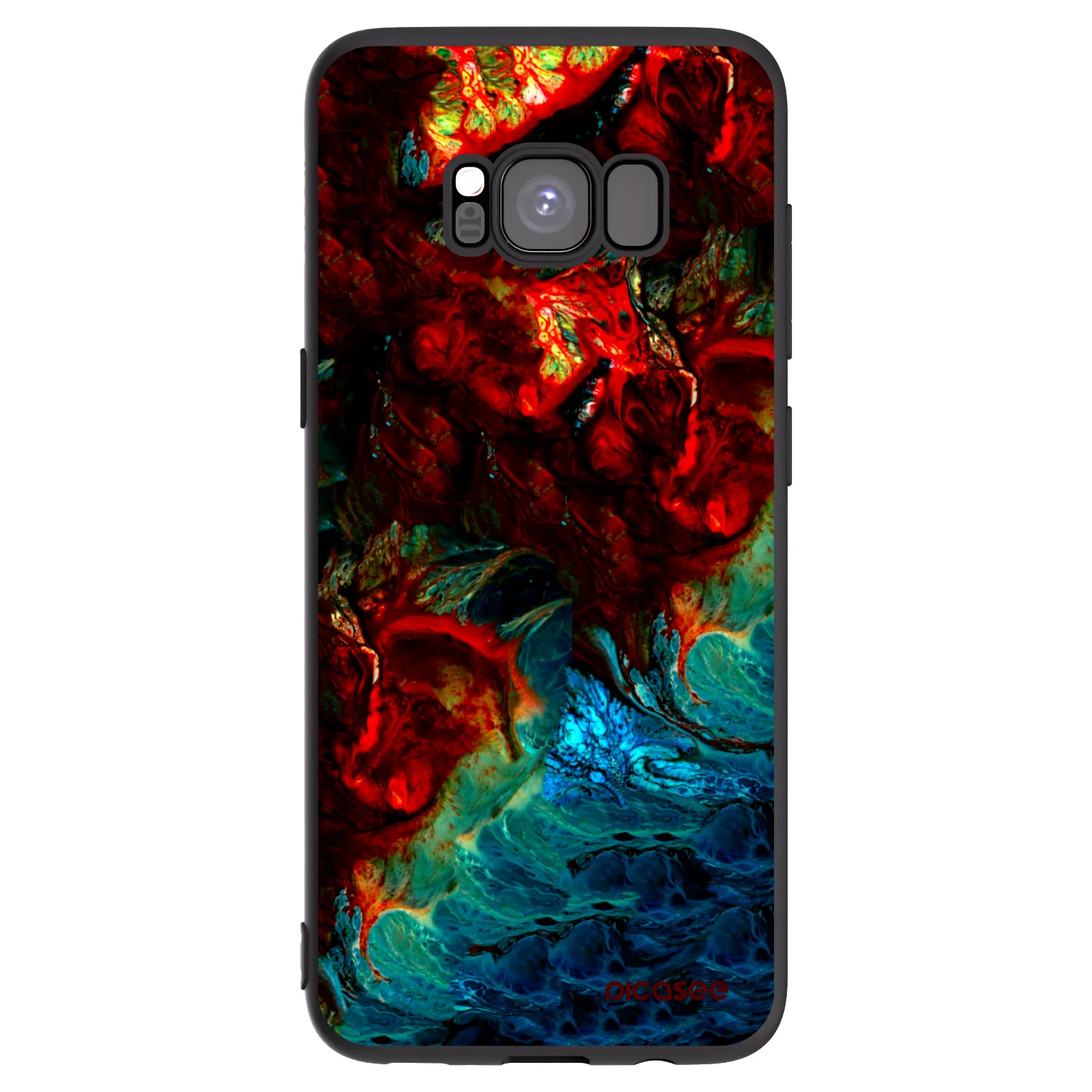 Picasee husă neagră din silicon pentru Samsung Galaxy S8 G950F - Universe
