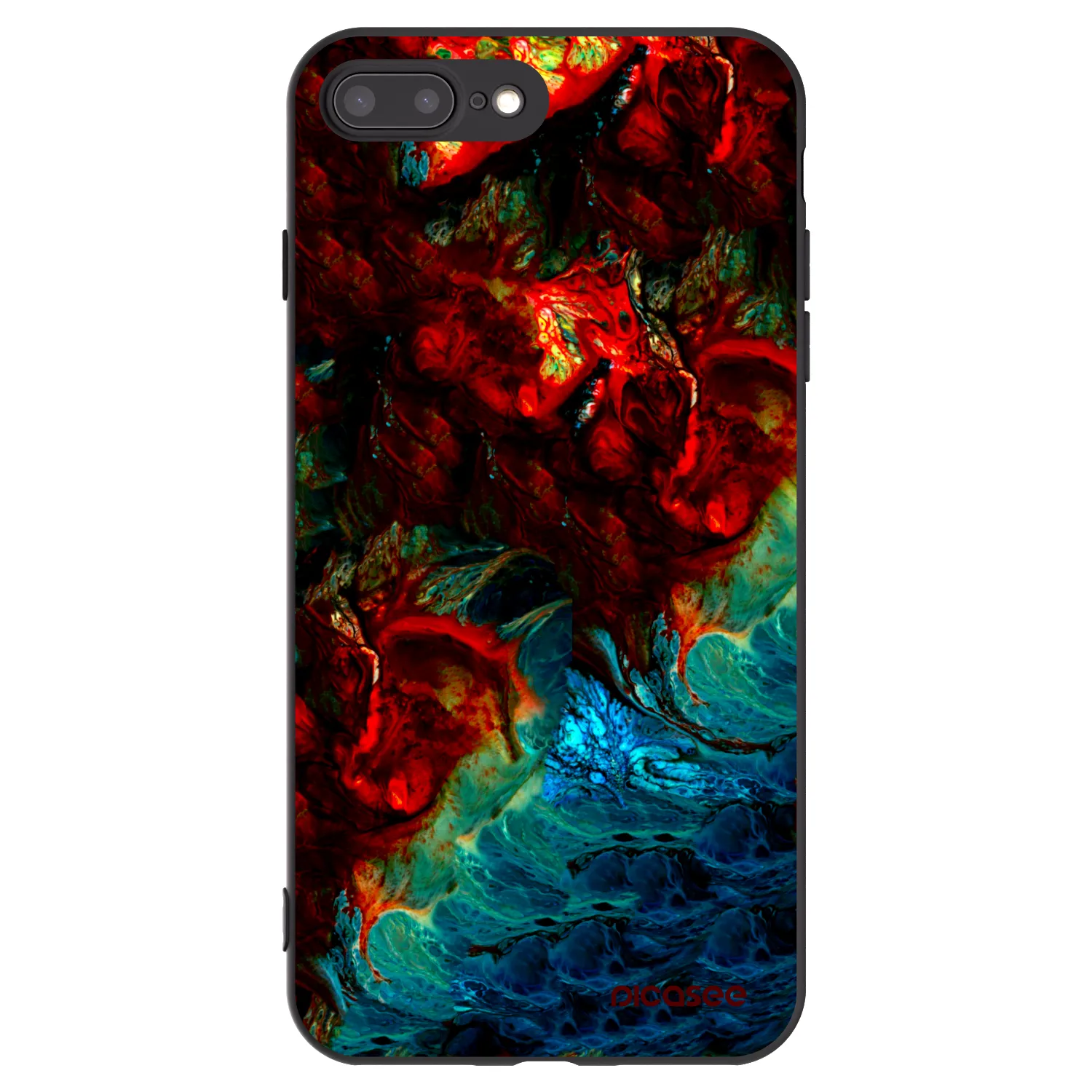Picasee husă neagră din silicon pentru Apple iPhone 7 Plus - Universe