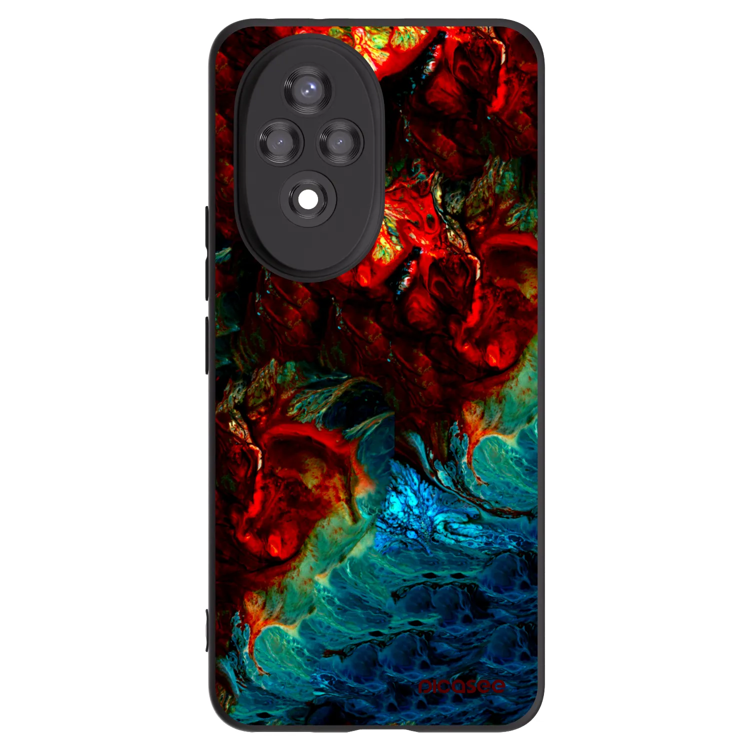 Picasee husă neagră din silicon pentru Honor 200 5G - Universe