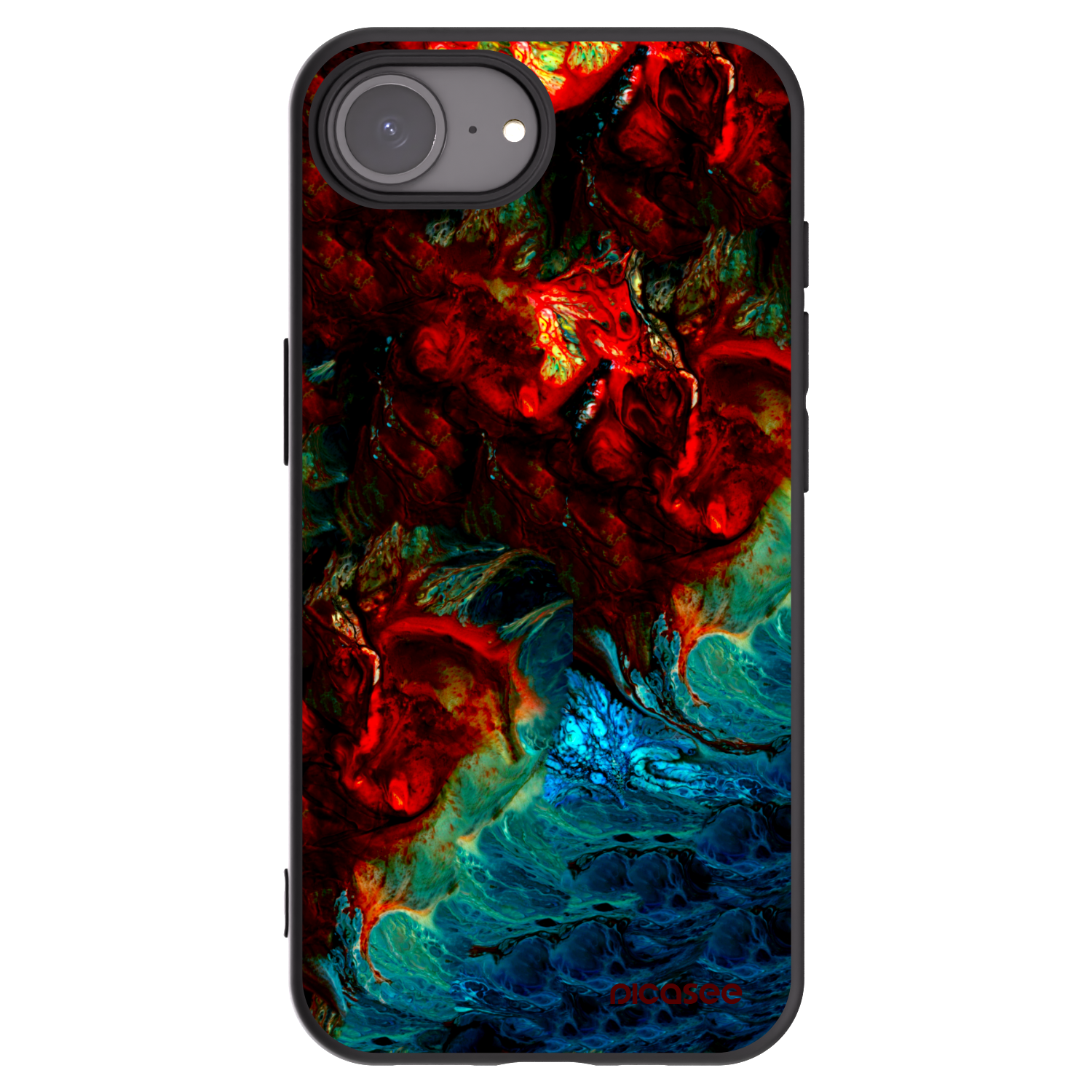 Picasee husă neagră din silicon pentru Apple iPhone 16e - Universe