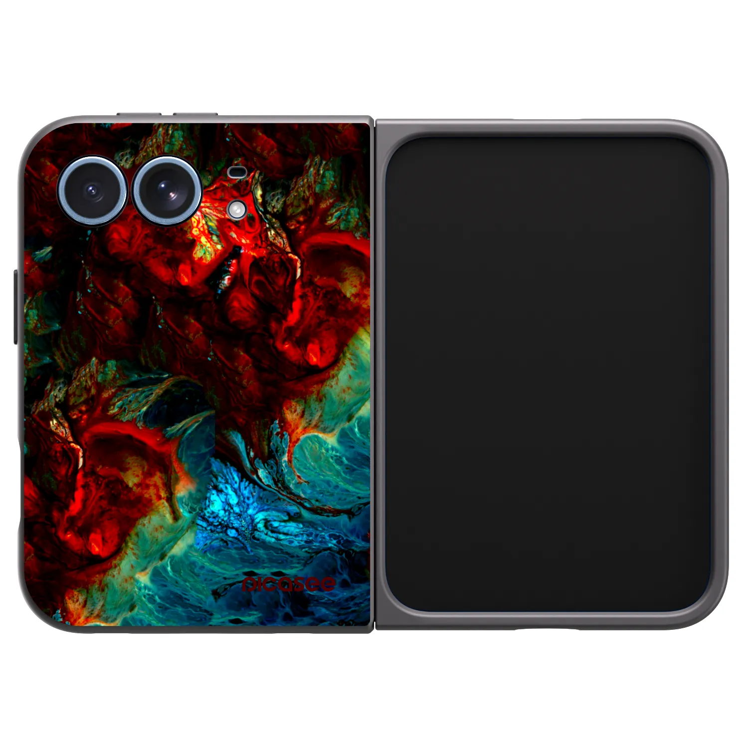 Picasee husă neagră din silicon pentru Apple iPhone Duo - Universe