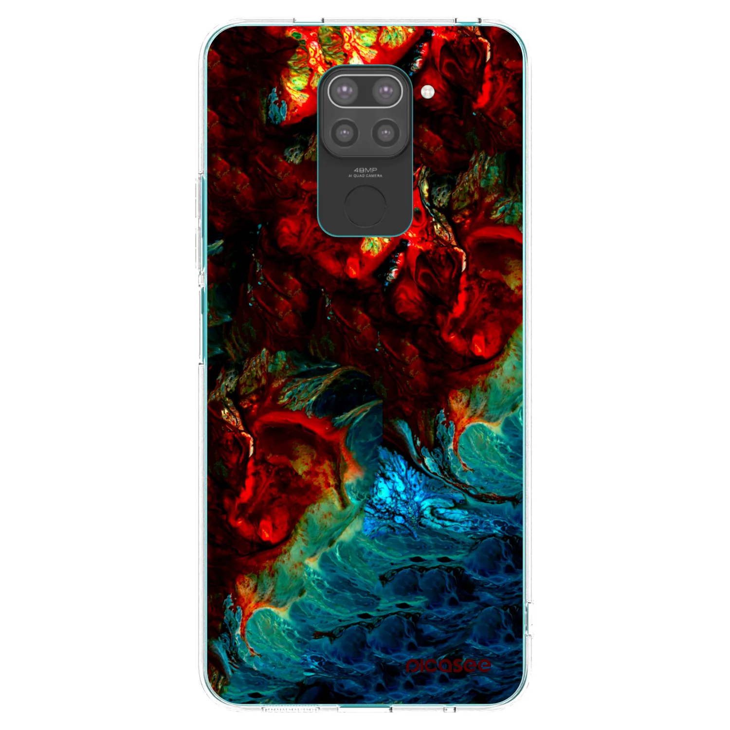 Picasee husă neagră din silicon pentru Xiaomi Redmi Note 9 - Universe