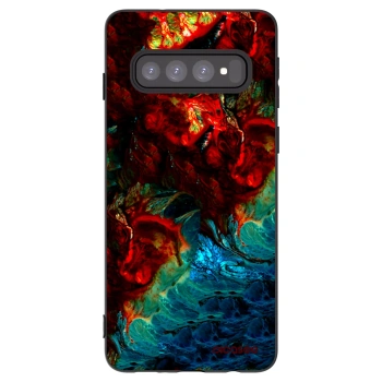 Picasee husă neagră din silicon pentru Samsung Galaxy S10 G973 - Universe
