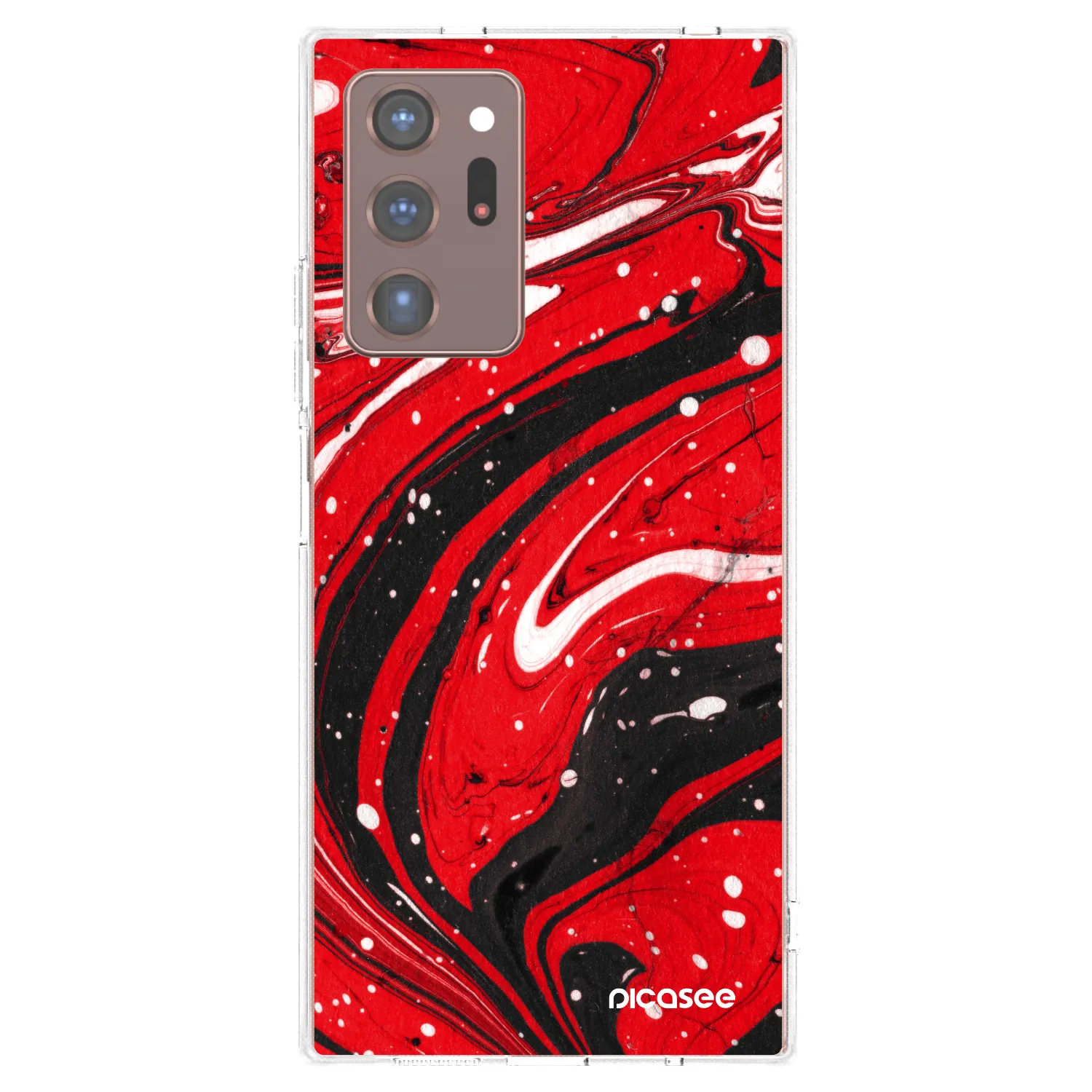 Picasee husă transparentă din silicon pentru Samsung Galaxy Note 20 Ultra - Red black