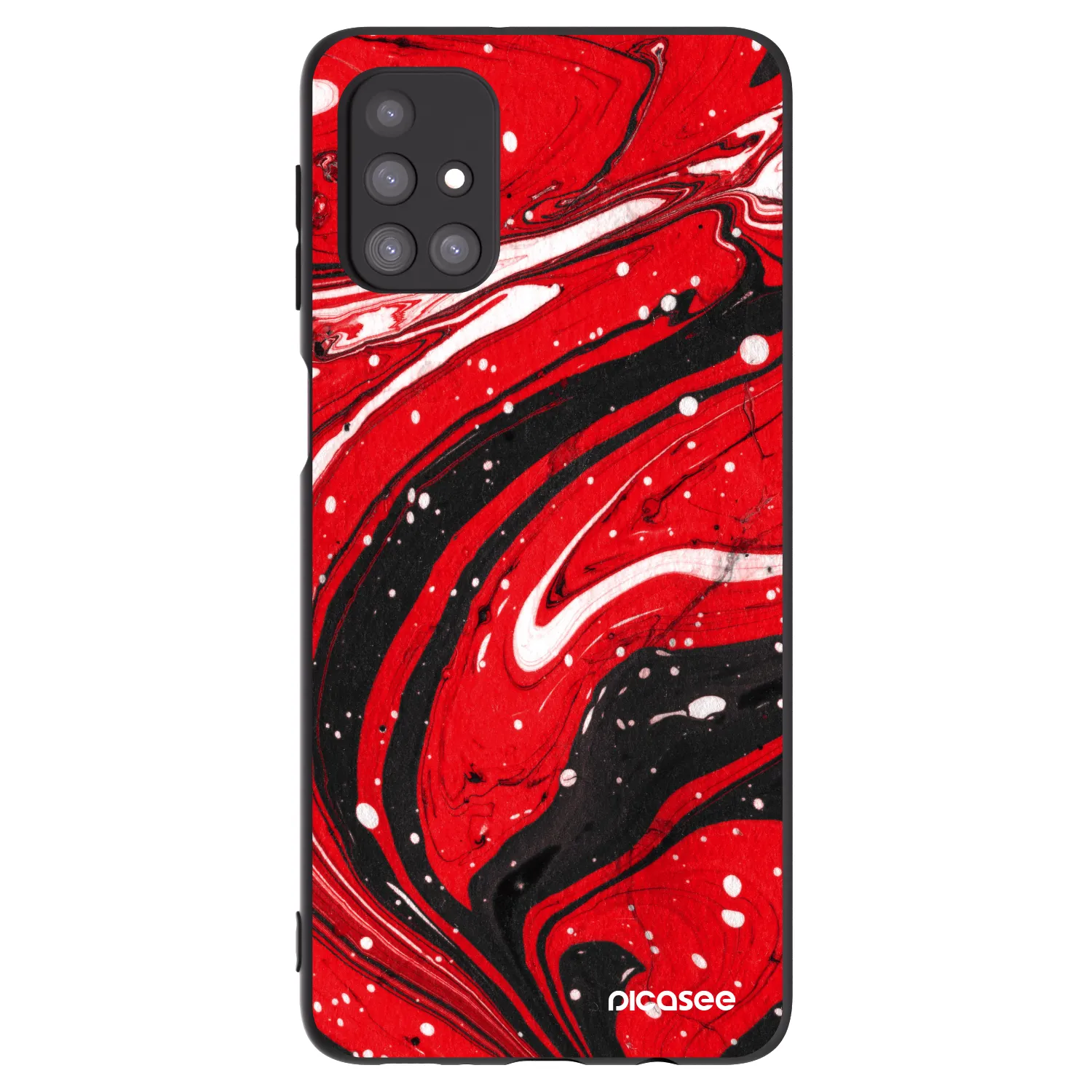 Picasee husă neagră din silicon pentru Samsung Galaxy M31s - Red black