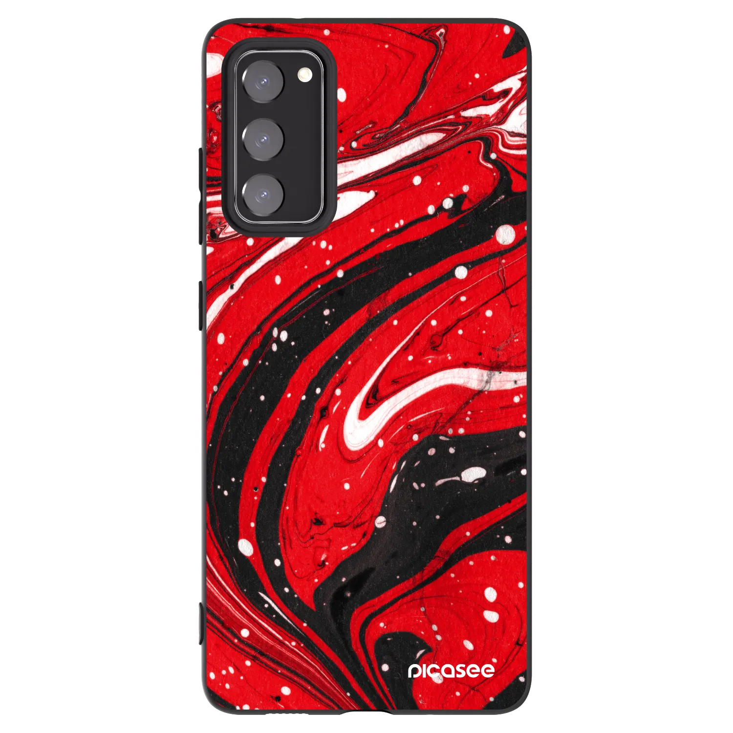 Picasee husă neagră din silicon pentru Samsung Galaxy S20 FE - Red black