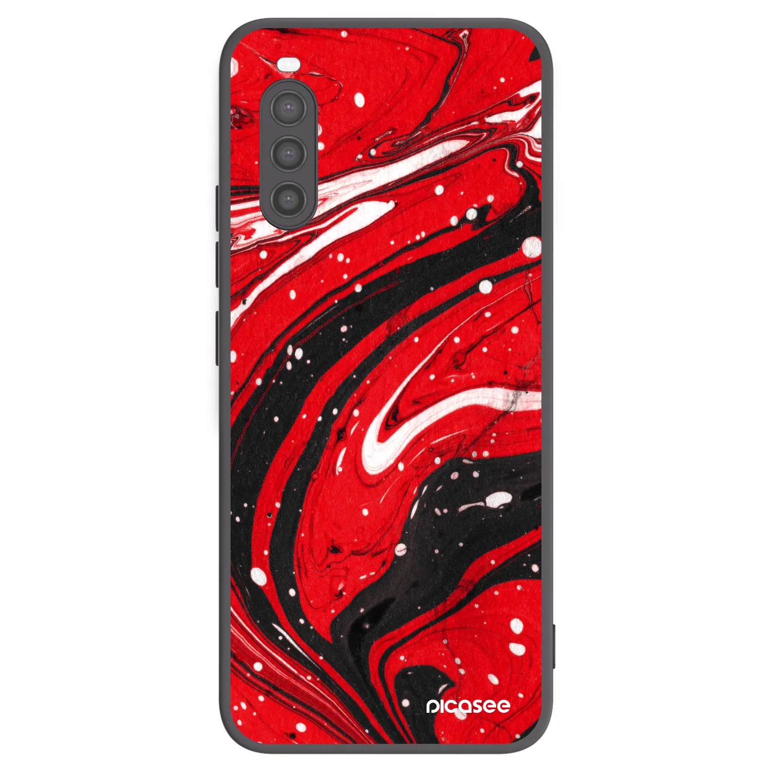Picasee husă neagră din silicon pentru Sony Xperia 10 II - Red black