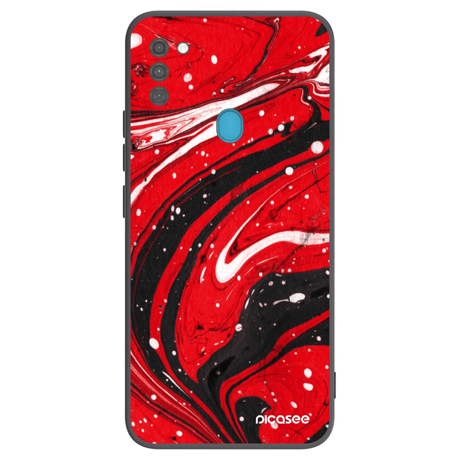 Picasee husă neagră din silicon pentru Samsung Galaxy M11 - Red black