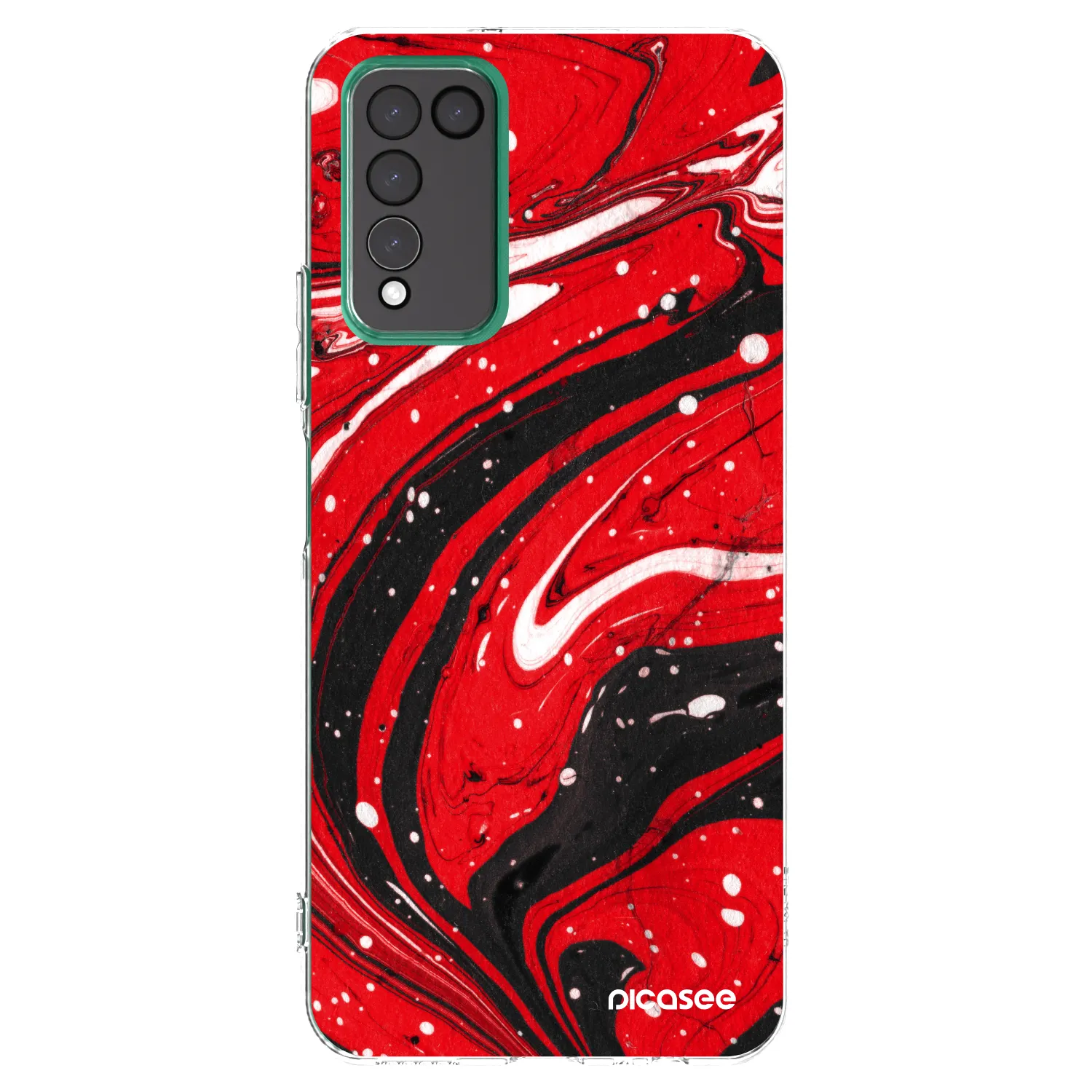 Picasee husă transparentă din silicon pentru Honor 10X Lite - Red black
