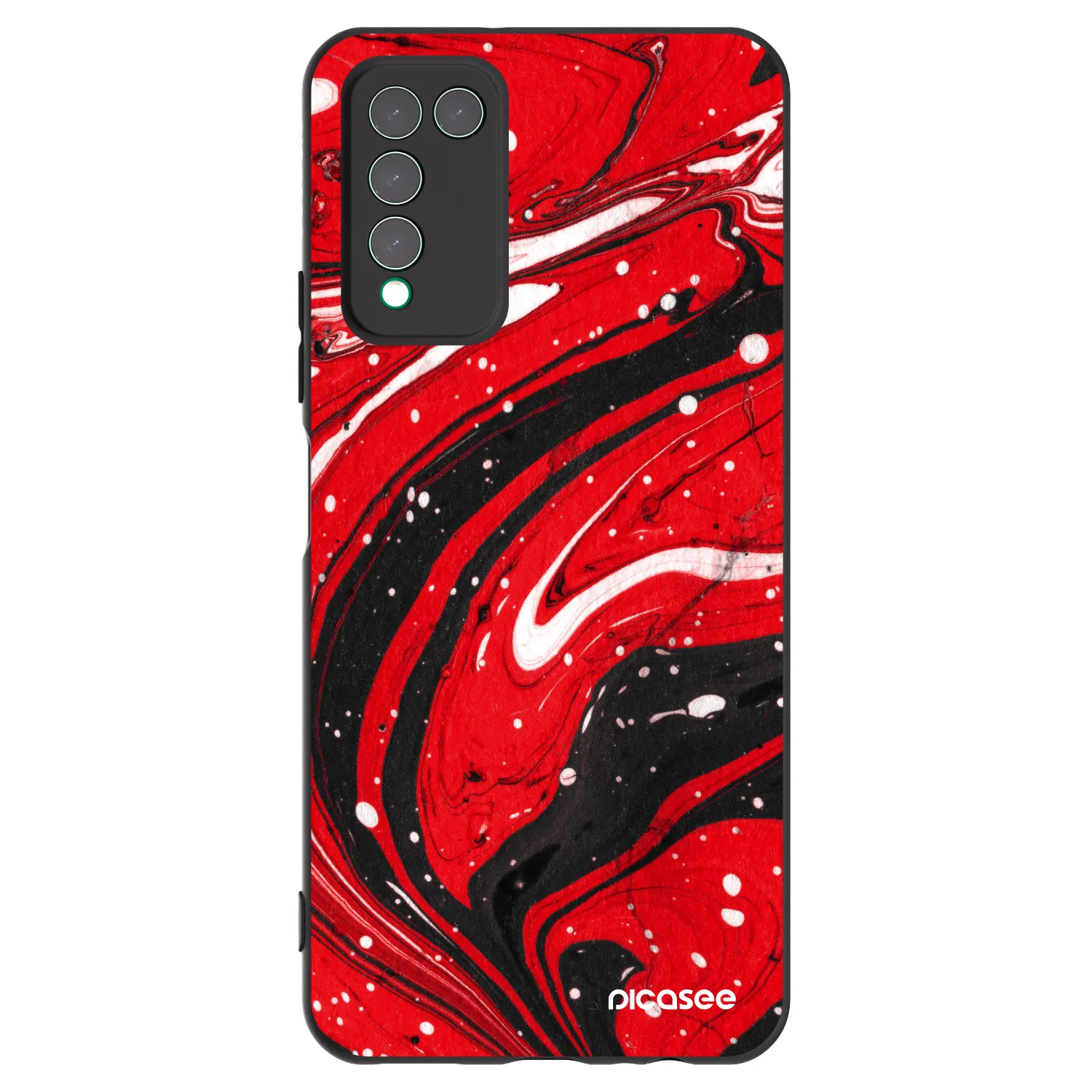 Picasee husă neagră din silicon pentru Honor 10X Lite - Red black