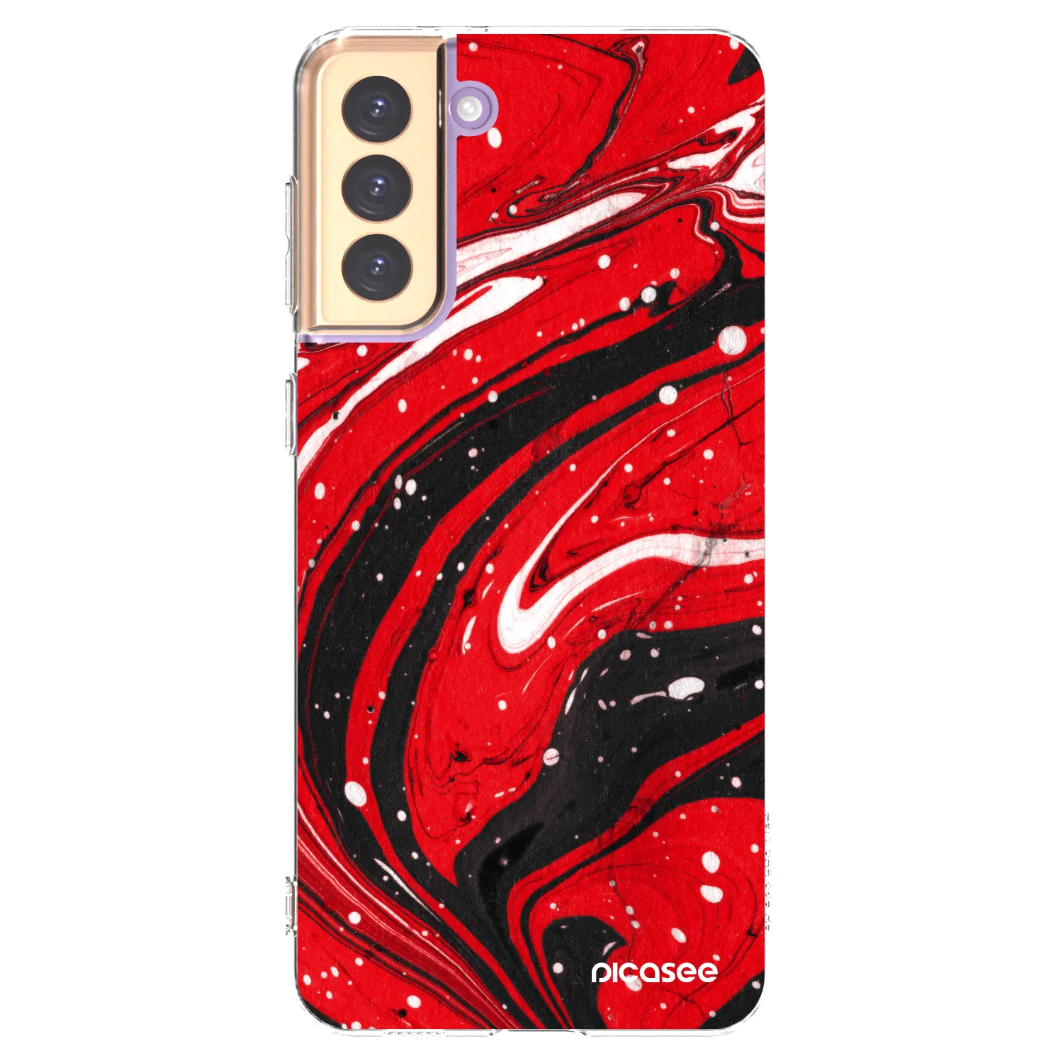 Picasee husă transparentă din silicon pentru Samsung Galaxy S21+ 5G G996F - Red black