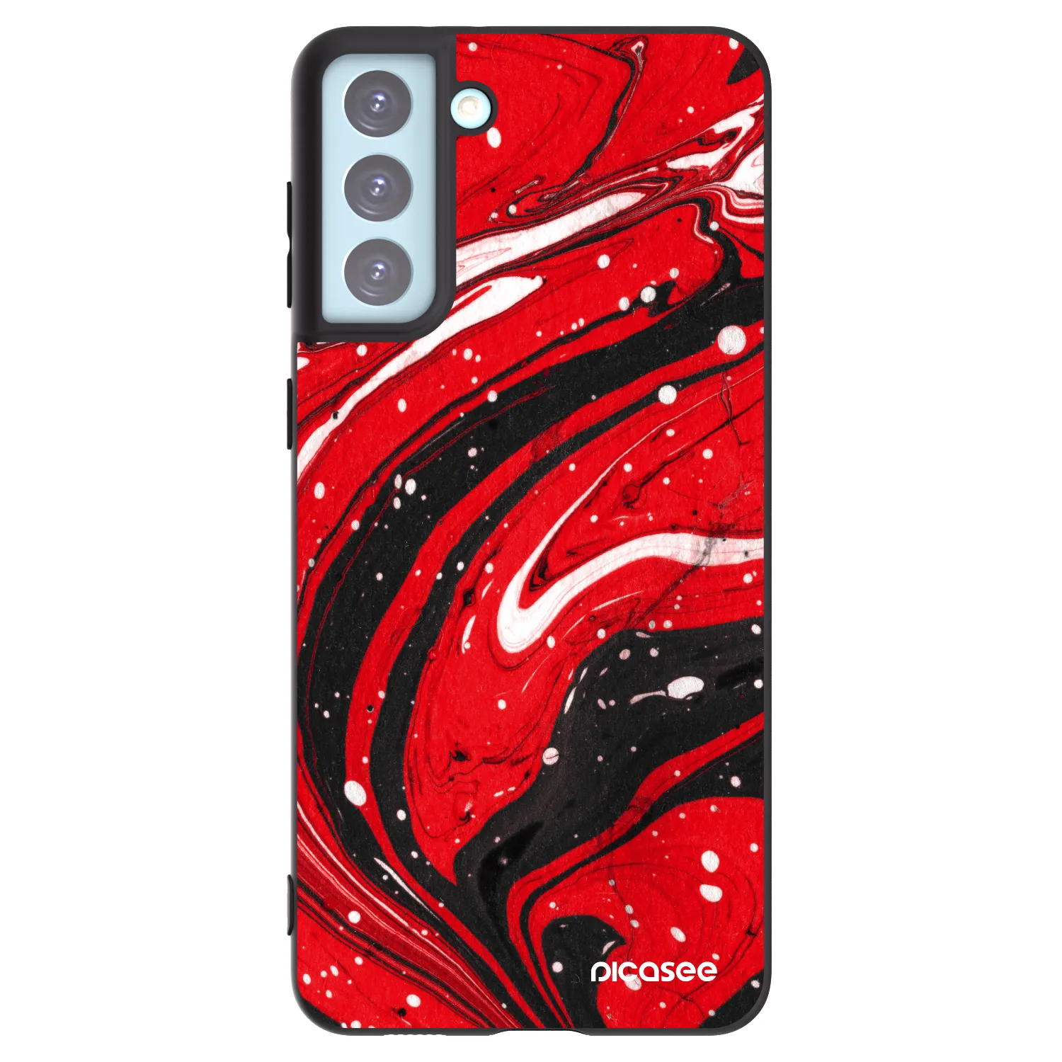 Picasee husă neagră din silicon pentru Samsung Galaxy S21+ 5G G996F - Red black