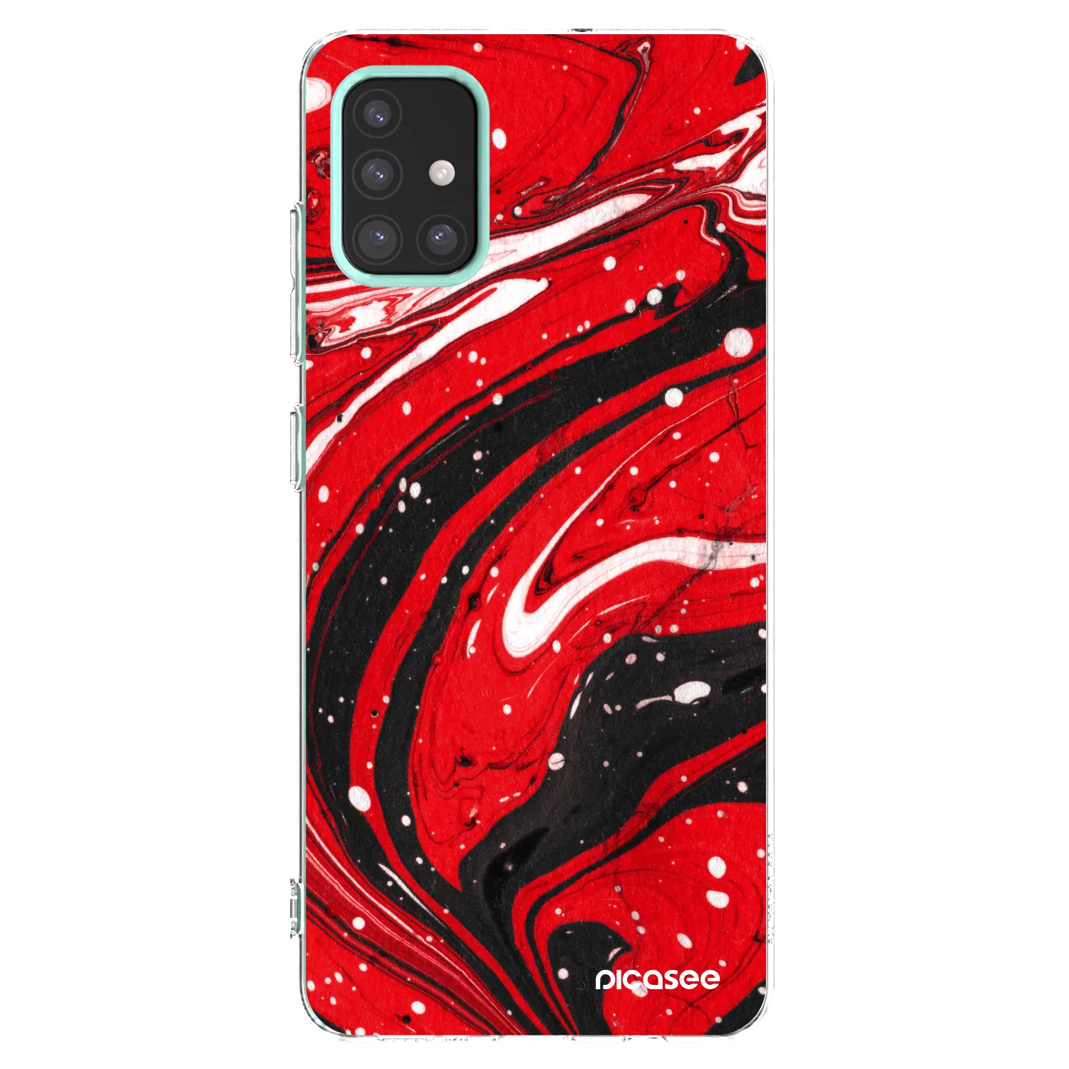 Picasee husă transparentă din silicon pentru Samsung Galaxy M31s - Red black