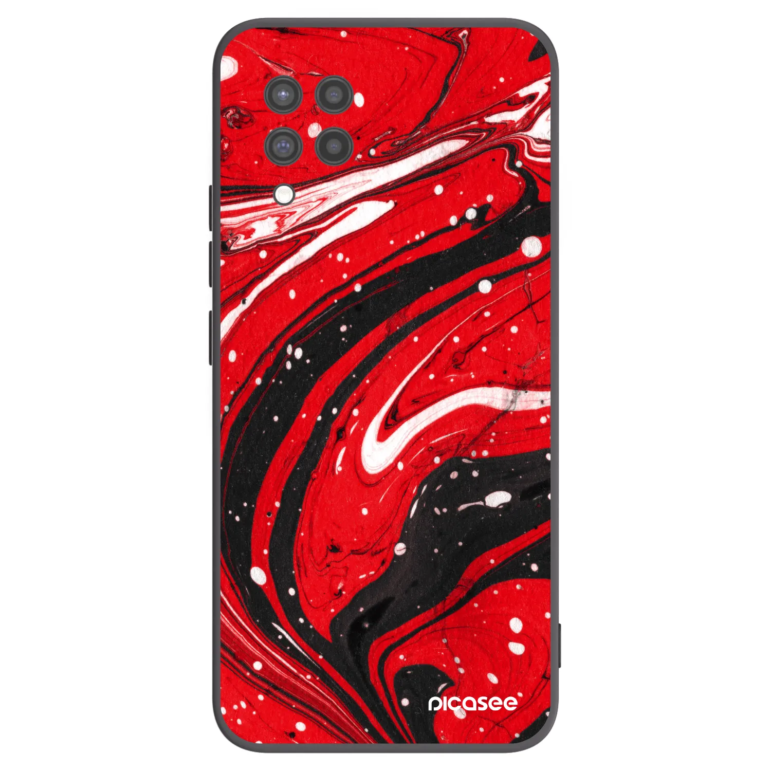 Picasee husă neagră din silicon pentru Samsung Galaxy A42 A426B - Red black