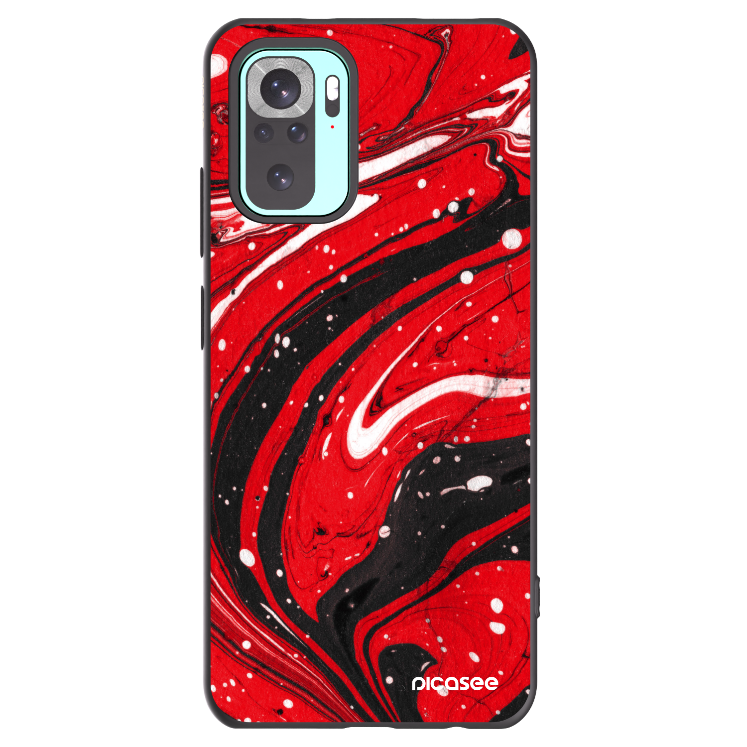 Picasee husă neagră din silicon pentru Xiaomi Redmi Note 10 Pro - Red black