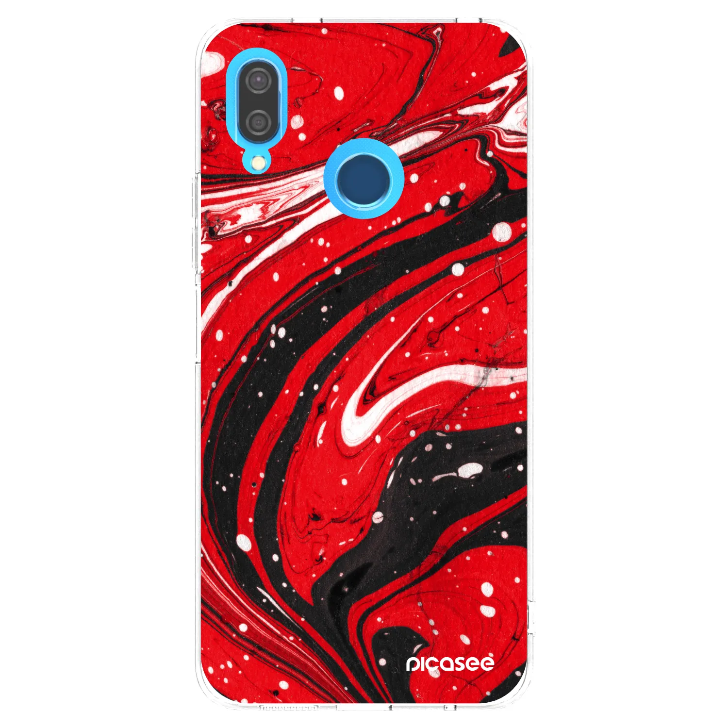 Picasee husă transparentă din silicon pentru Huawei P20 Lite - Red black