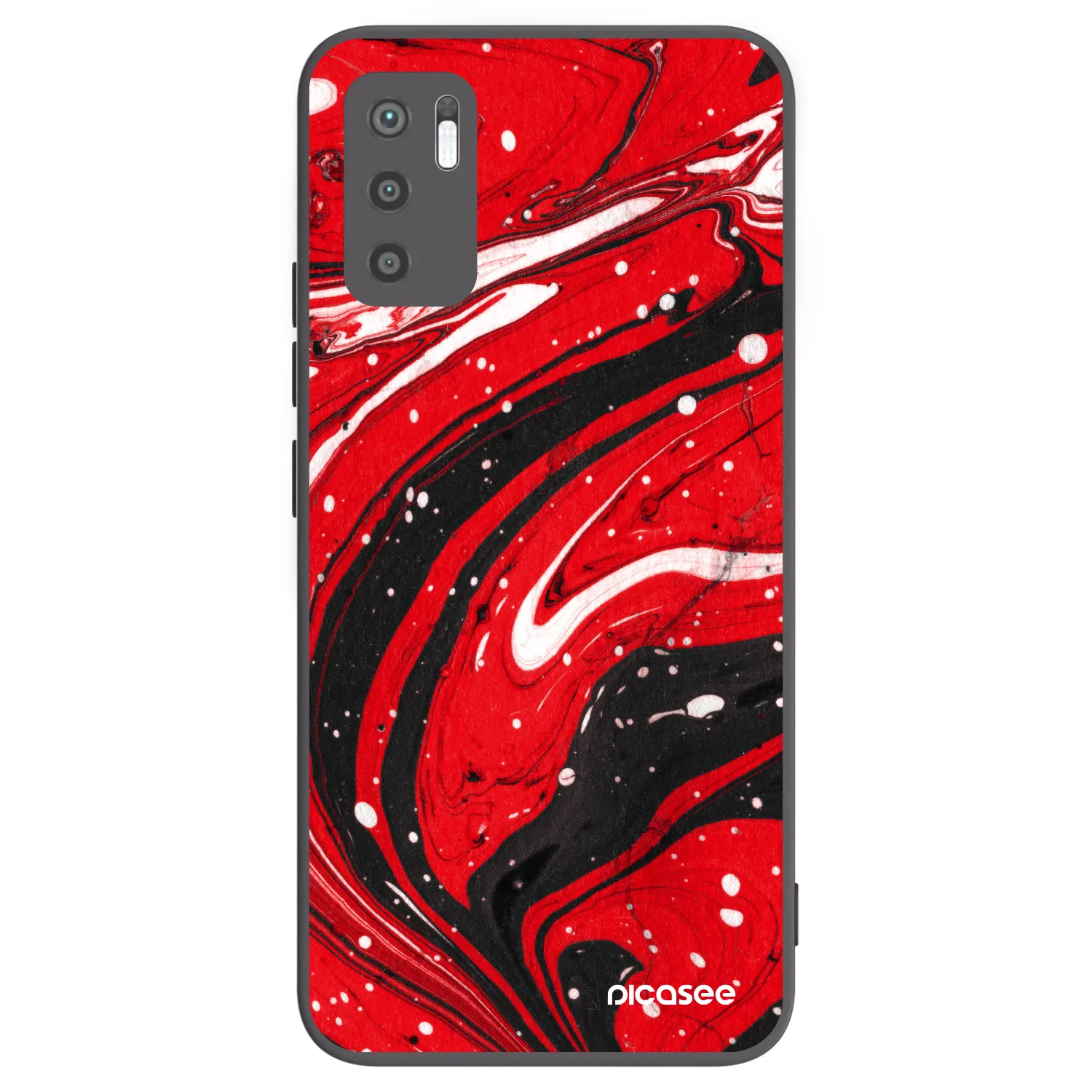 Picasee husă neagră din silicon pentru Xiaomi Redmi Note 10 5G - Red black