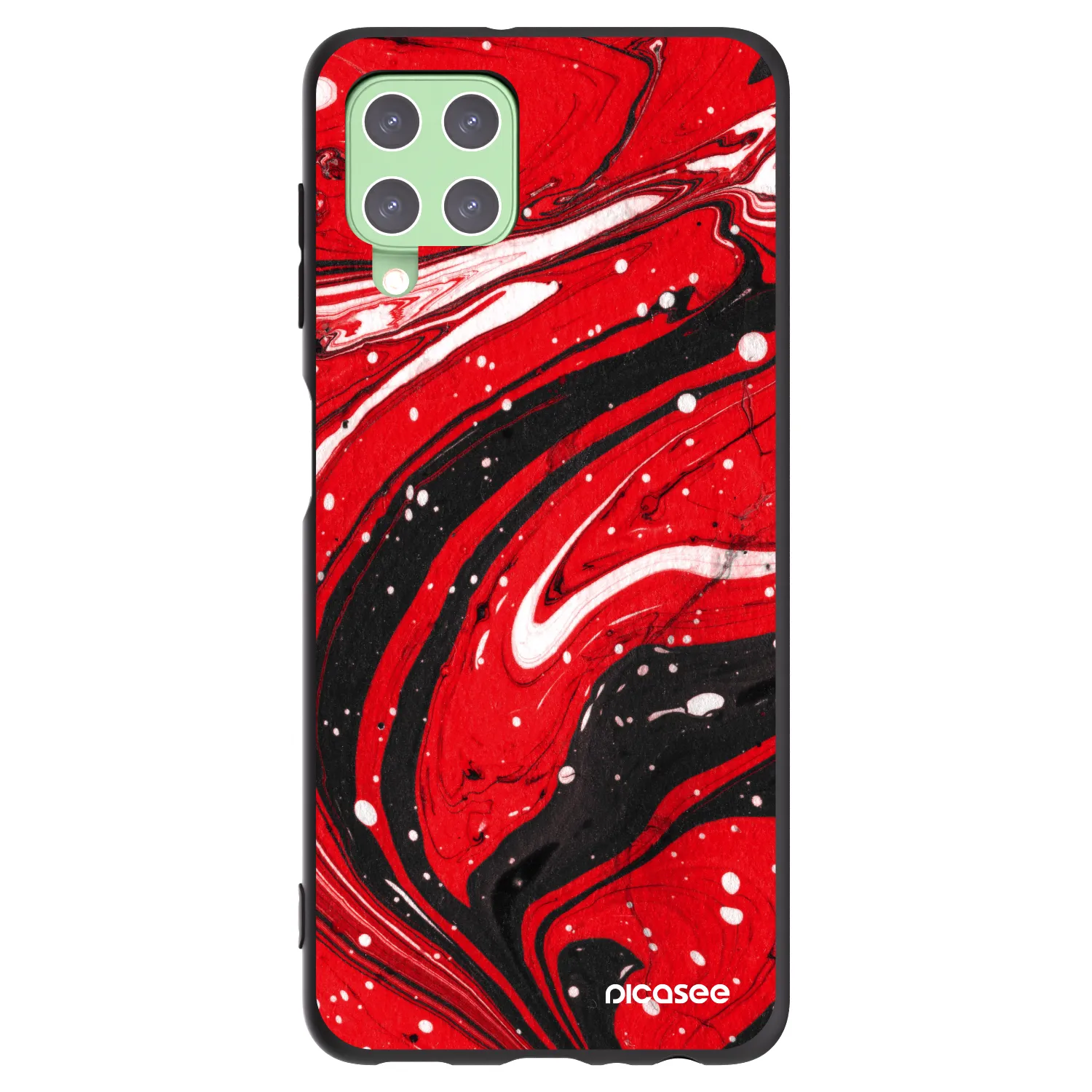 Picasee husă neagră din silicon pentru Samsung Galaxy A22 A225F 4G - Red black