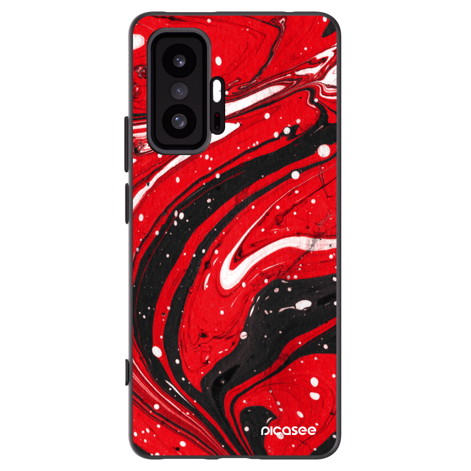 Picasee husă neagră din silicon pentru Xiaomi 11T Pro - Red black