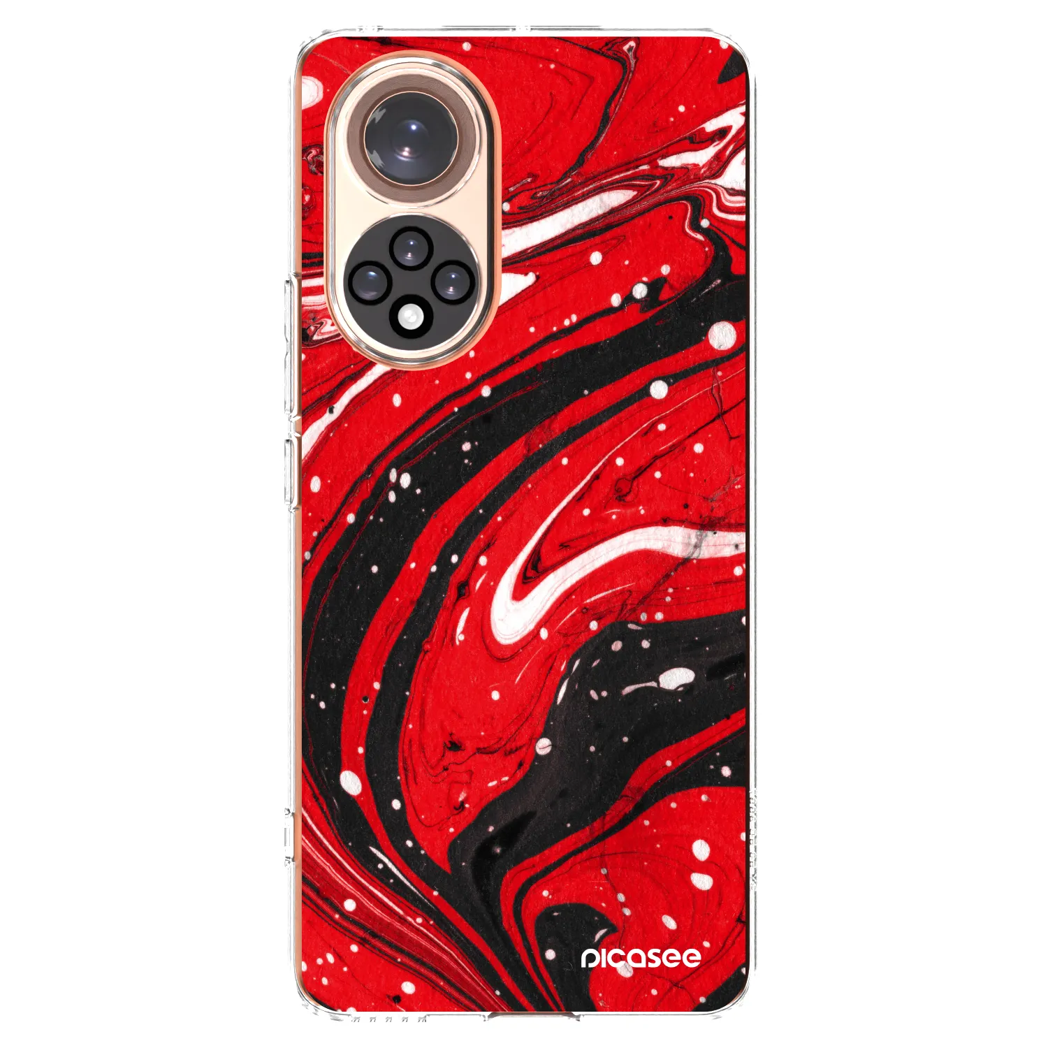 Picasee husă transparentă din silicon pentru Huawei Nova 9 - Red black