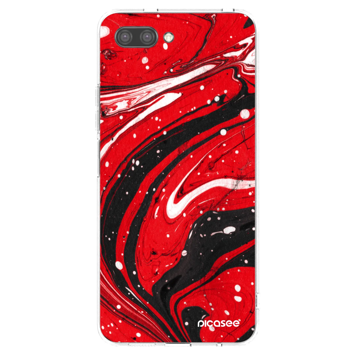 Picasee husă transparentă din silicon pentru Honor 10 - Red black
