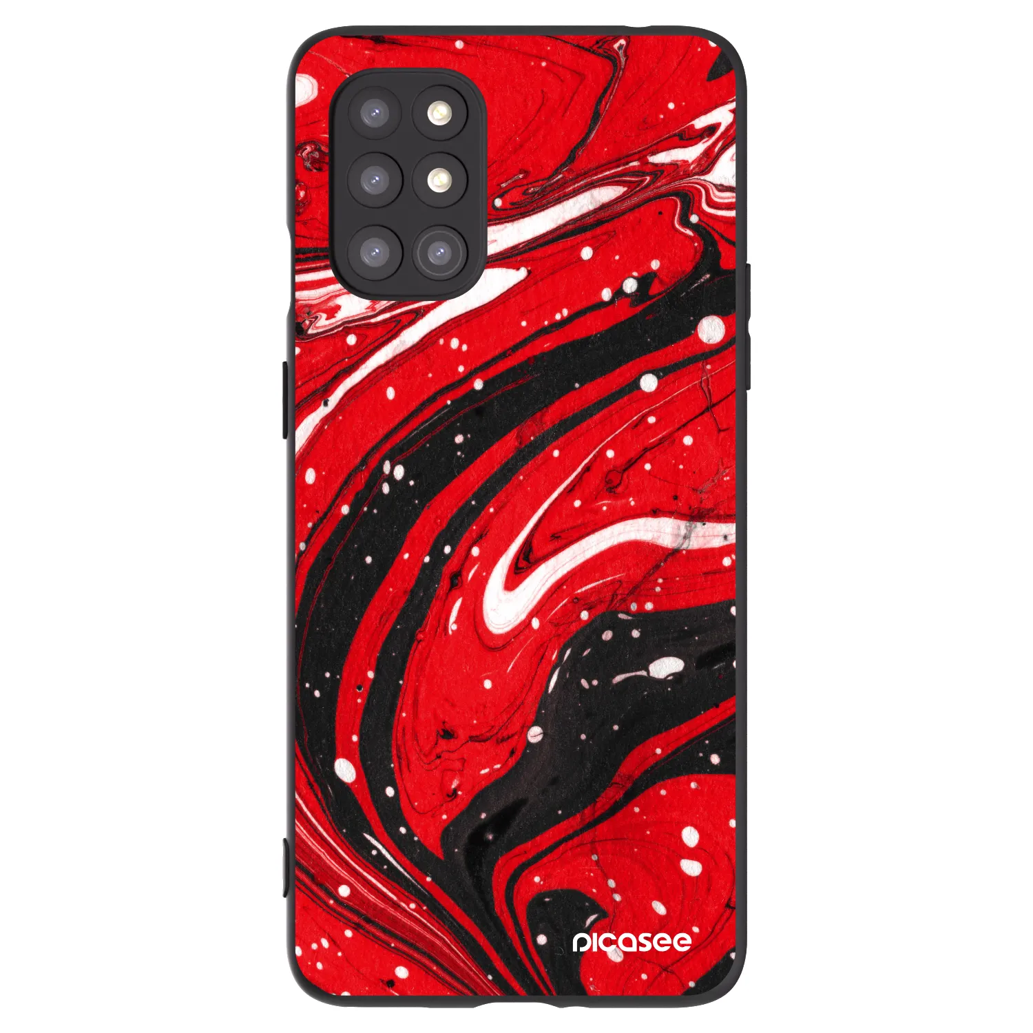 Picasee husă neagră din silicon pentru OnePlus 8T - Red black
