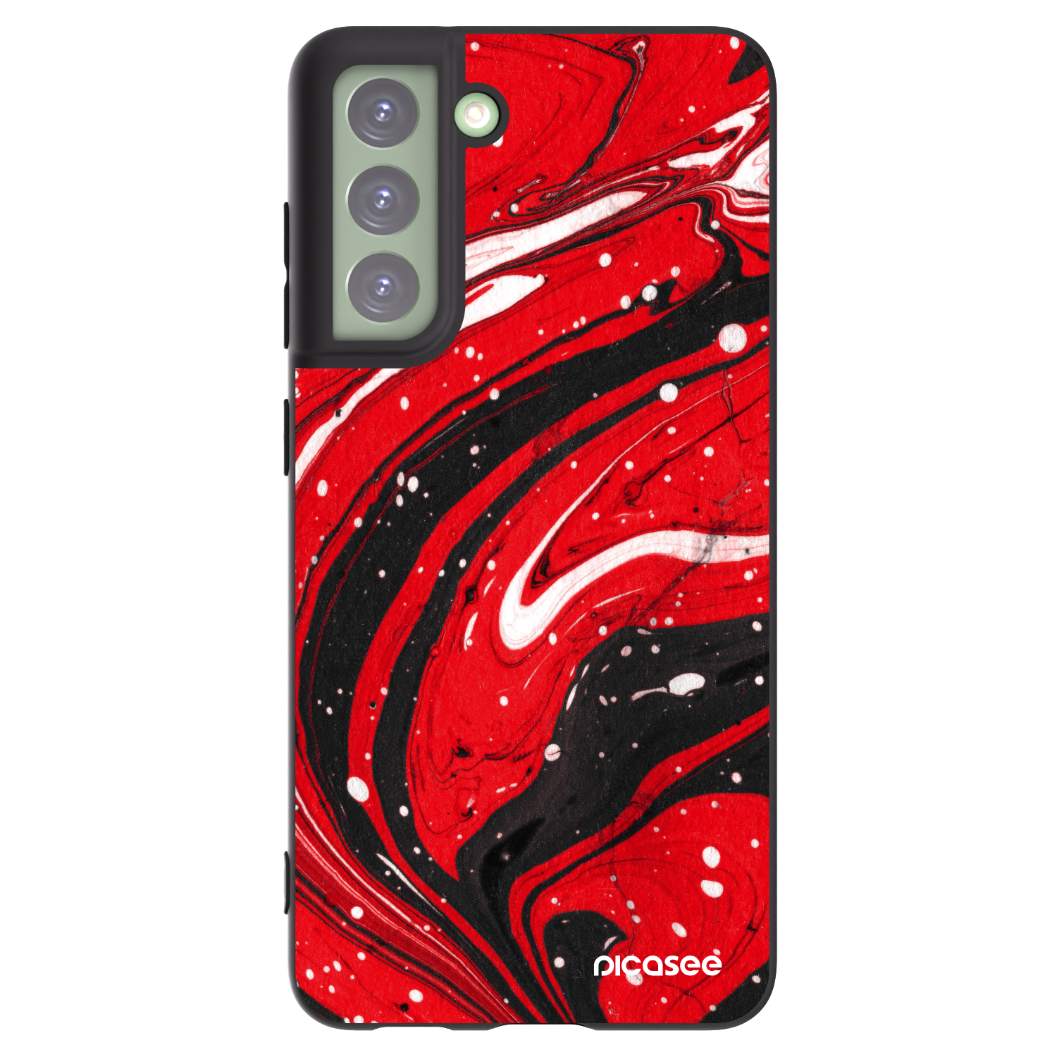 Picasee husă neagră din silicon pentru Samsung Galaxy S21 FE 5G - Red black