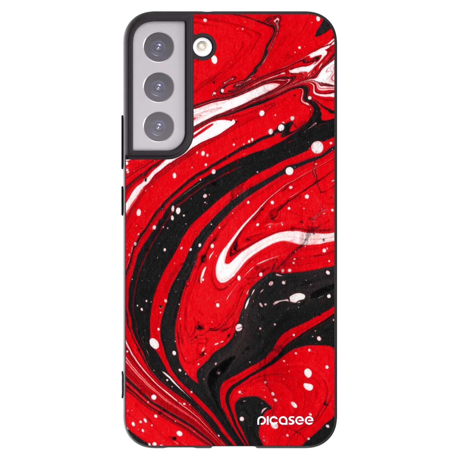 Picasee husă neagră din silicon pentru Samsung Galaxy S22+ 5G - Red black