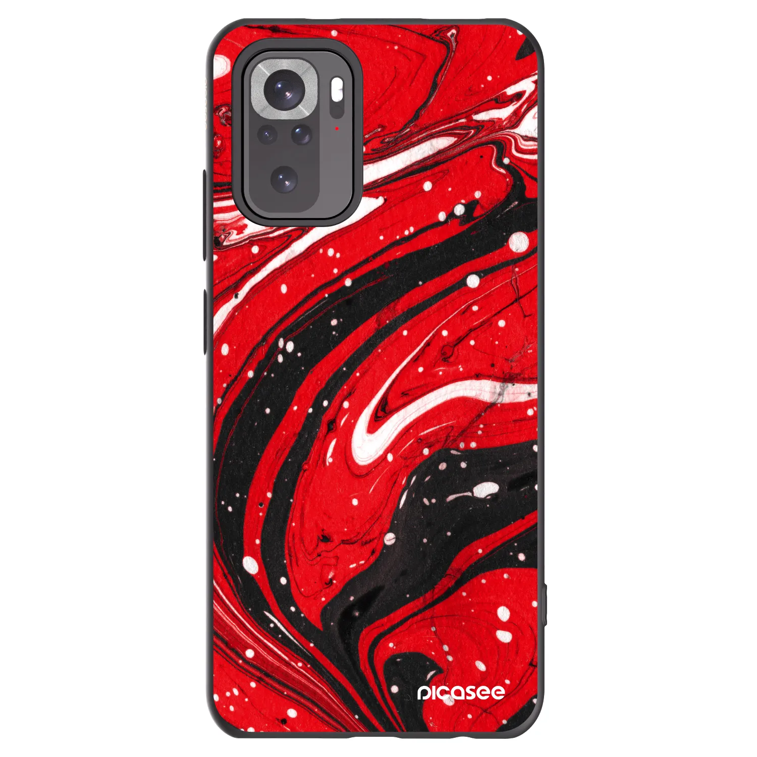 Picasee husă neagră din silicon pentru Xiaomi Redmi Note 11S 4G - Red black