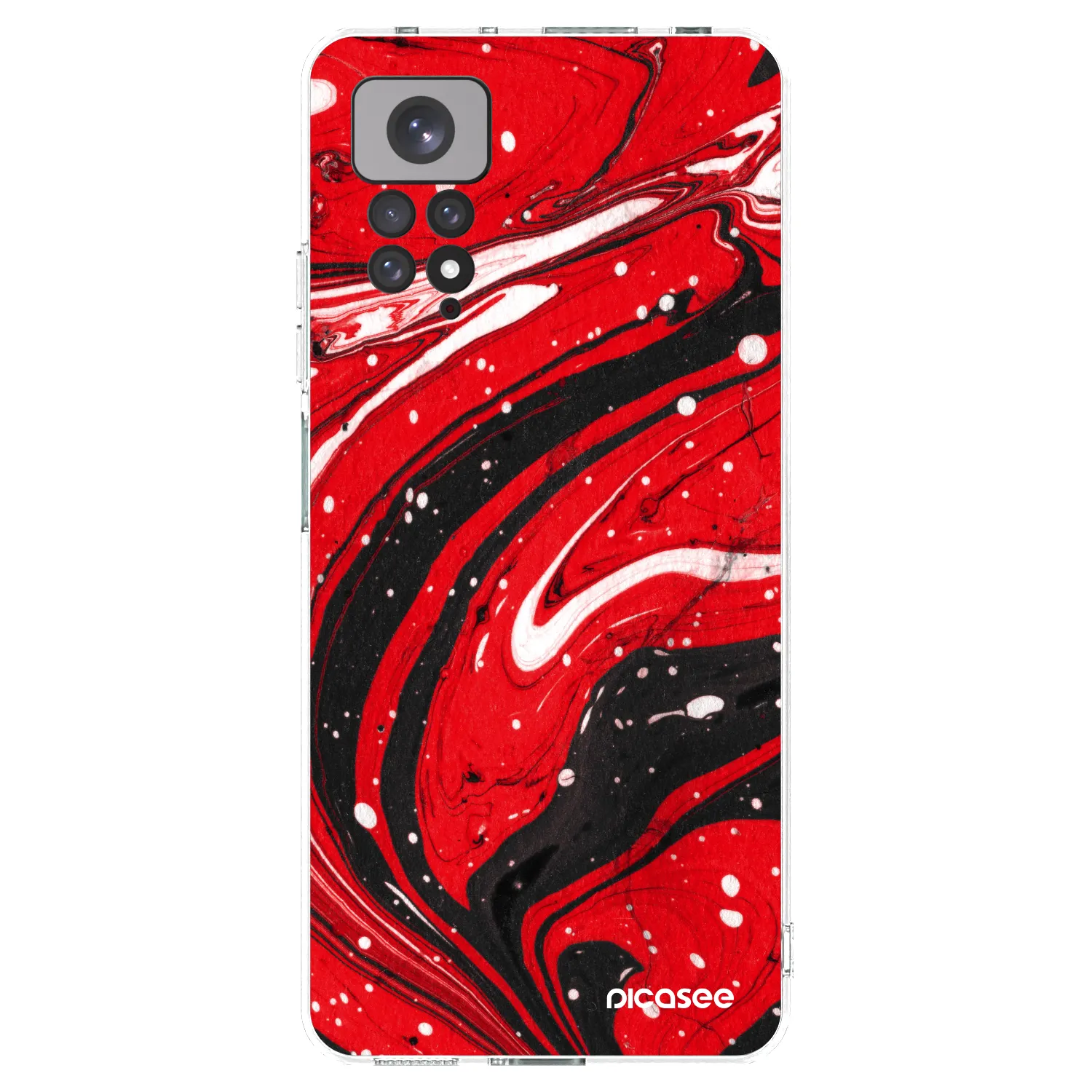 Picasee husă transparentă din silicon pentru Xiaomi Redmi Note 11S 4G - Red black