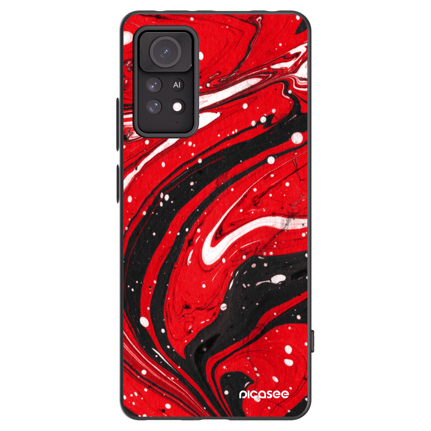 Picasee husă neagră din silicon pentru Xiaomi Redmi Note 11 Pro 5G - Red black