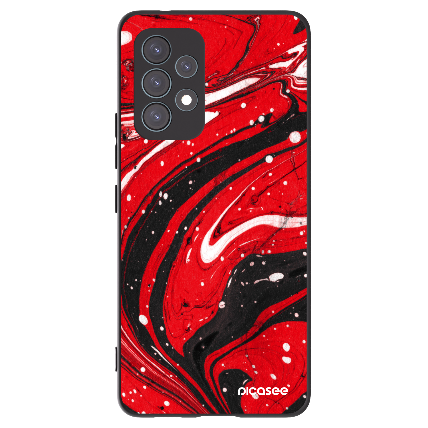 Picasee husă neagră din silicon pentru Samsung Galaxy A53 5G A536 - Red black