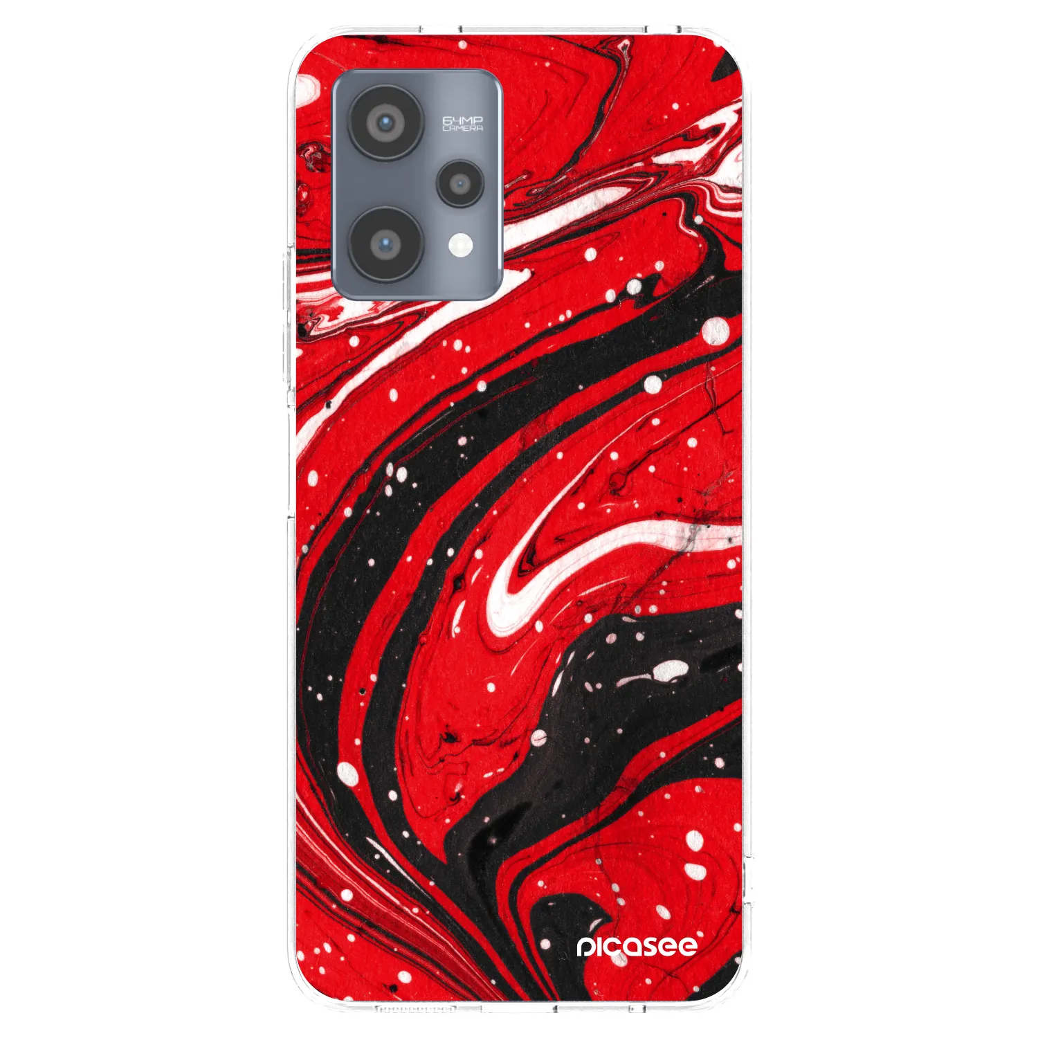 Picasee husă transparentă din silicon pentru Realme 9 Pro 5G - Red black