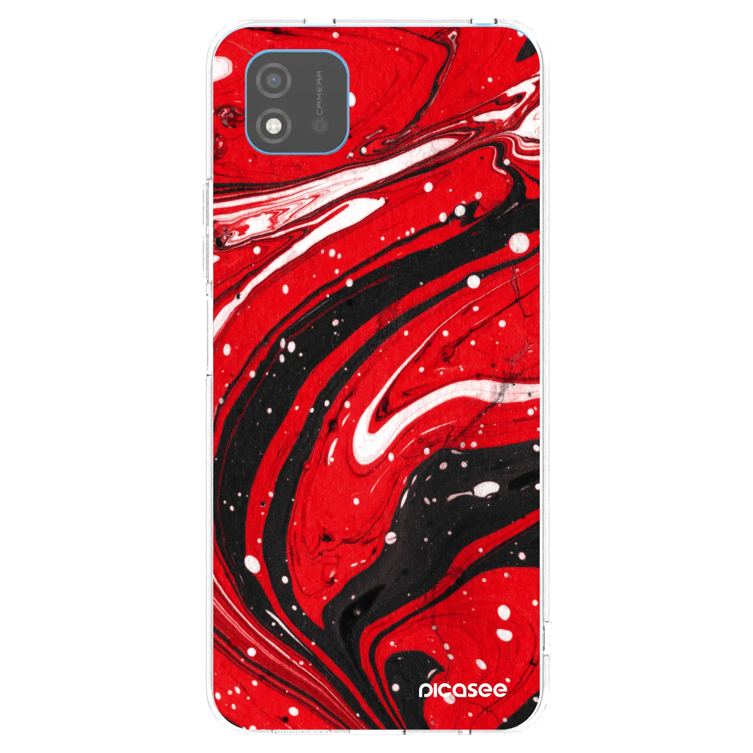 Picasee husă transparentă din silicon pentru Realme C11 (2021) - Red black