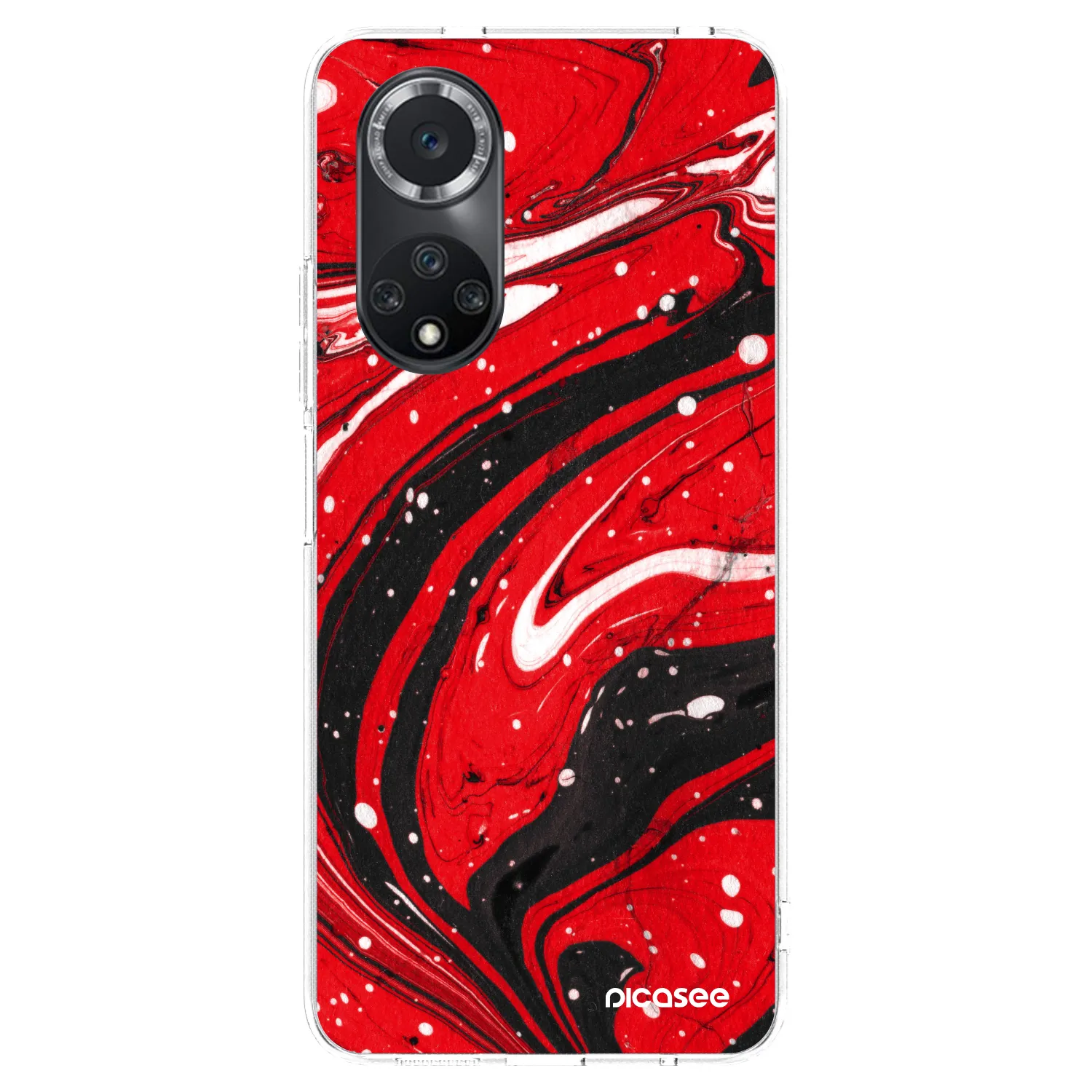 Picasee husă transparentă din silicon pentru Huawei Nova 9 SE - Red black