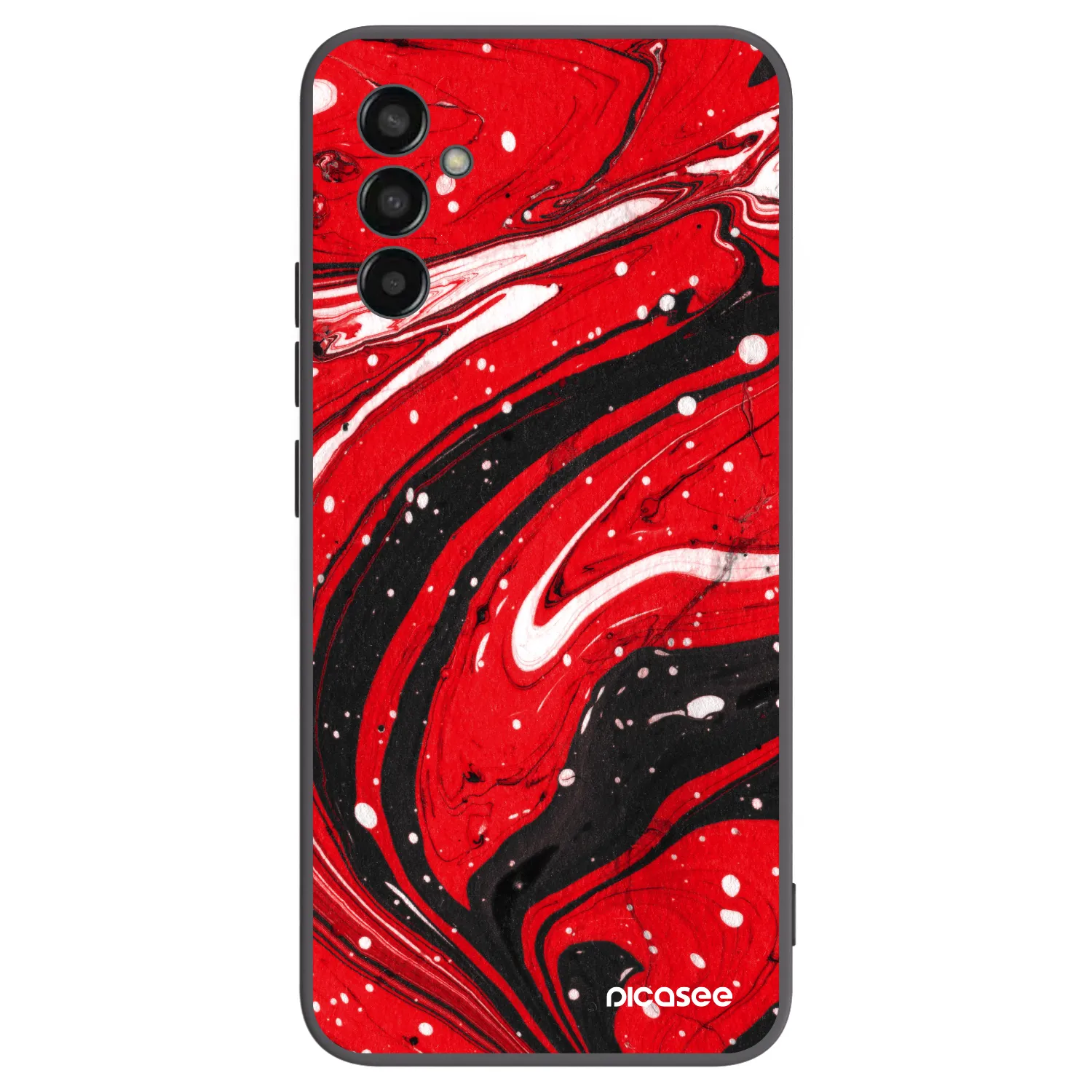 Picasee husă neagră din silicon pentru Samsung Galaxy M13 M135F - Red black
