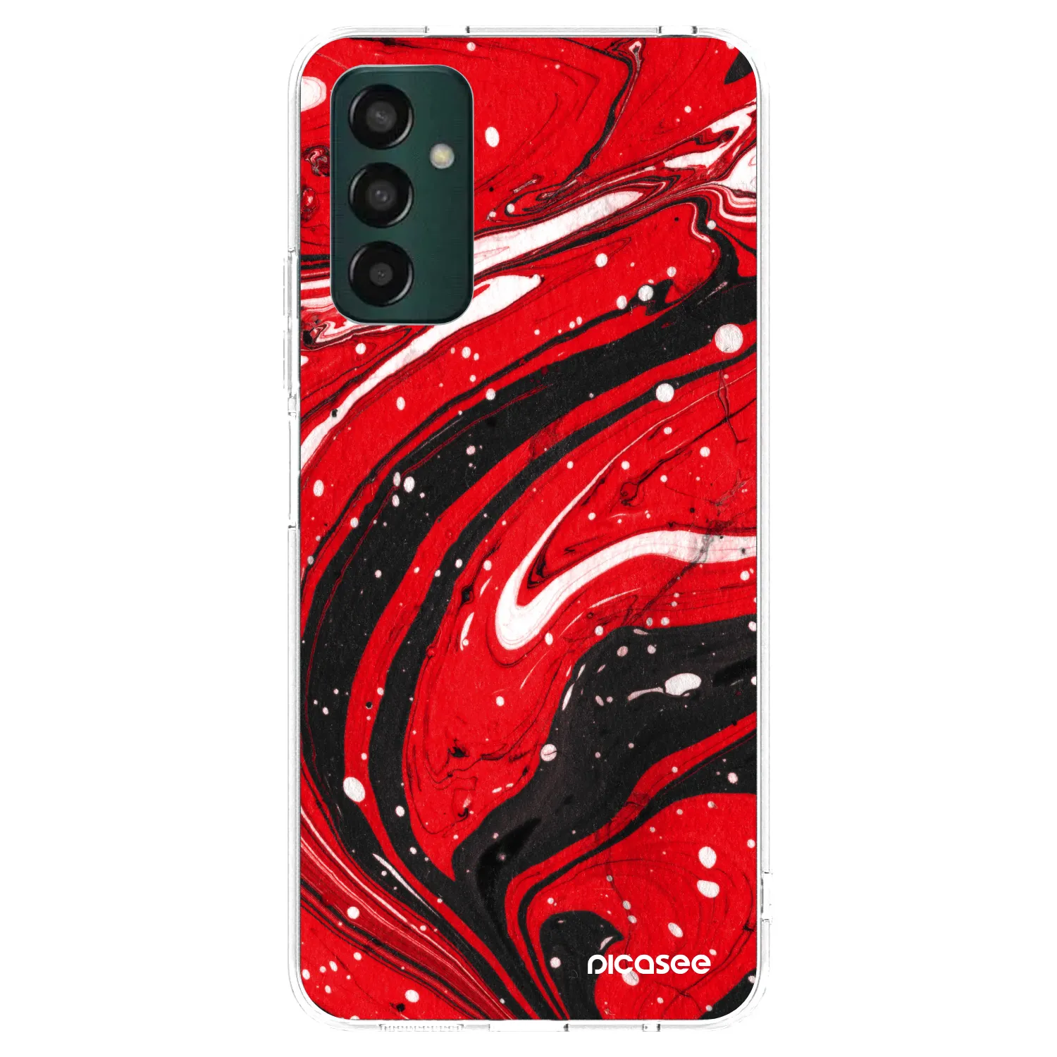 Picasee husă transparentă din silicon pentru Samsung Galaxy M13 M135F - Red black
