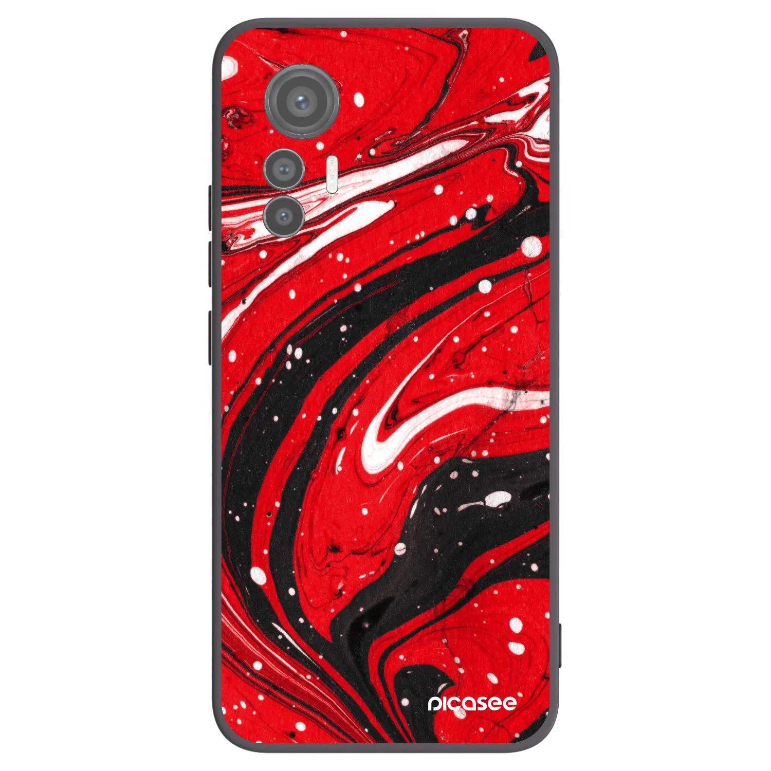 Picasee husă neagră din silicon pentru Xiaomi 12 Lite - Red black