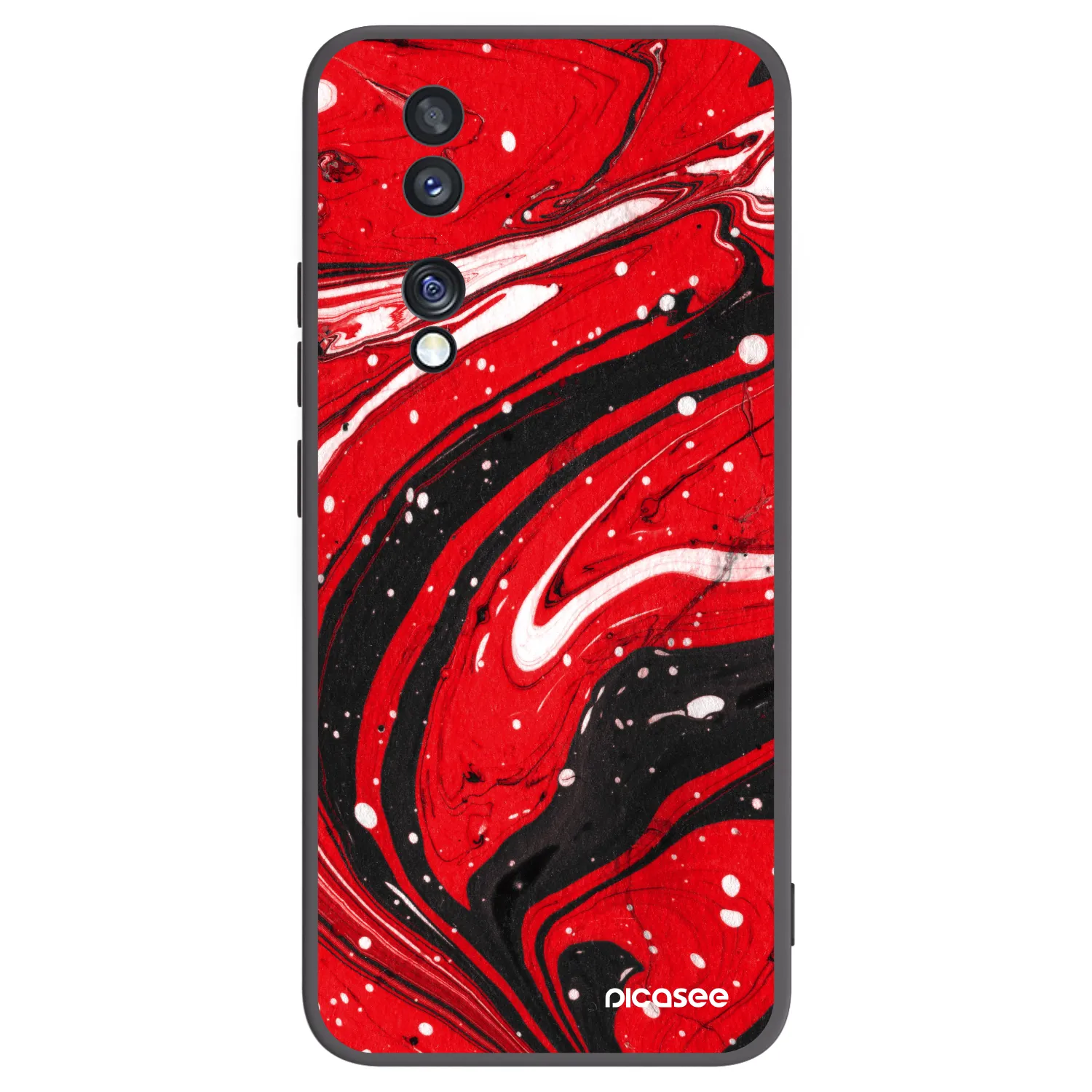 Picasee husă neagră din silicon pentru Honor 70 - Red black