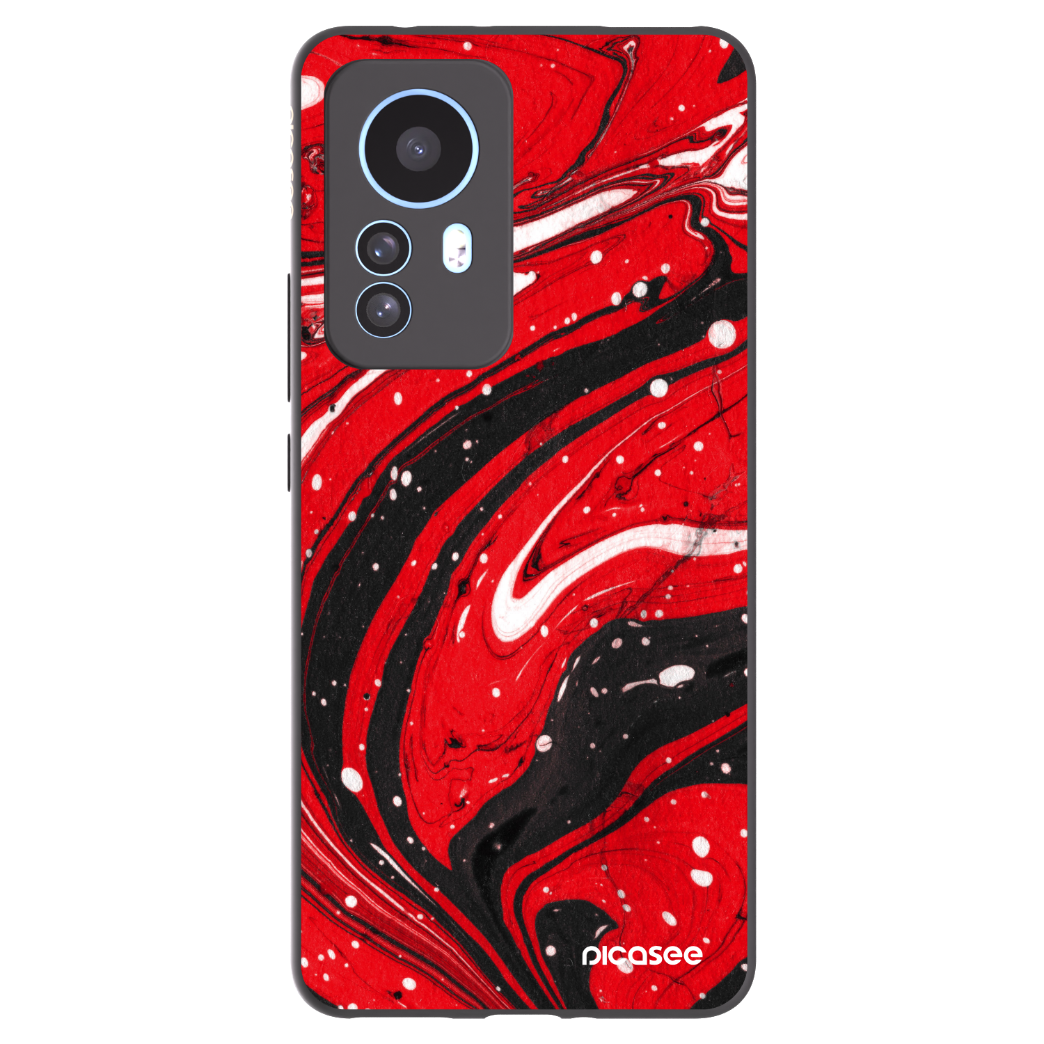 Picasee husă neagră din silicon pentru Xiaomi 12T Pro - Red black