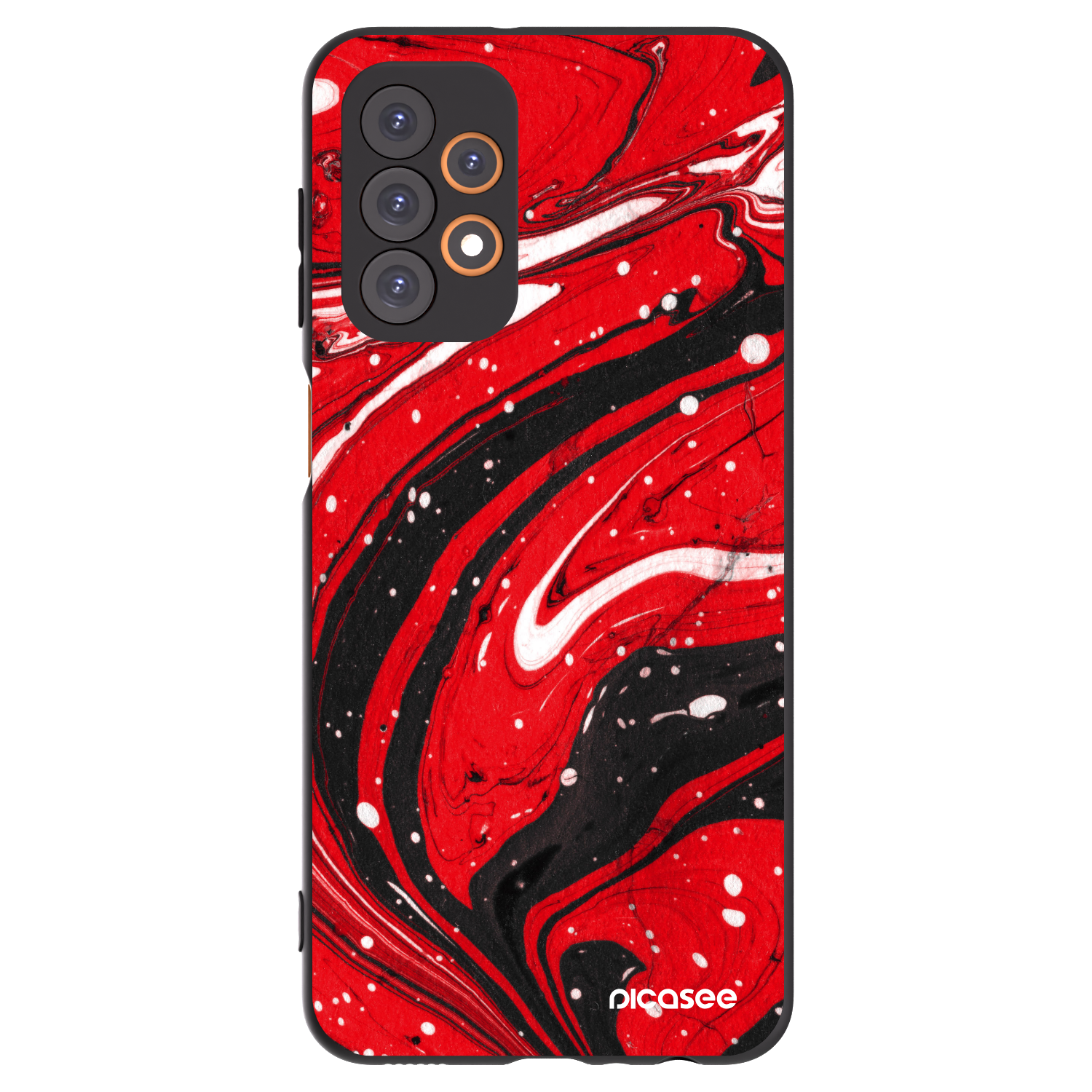 Picasee husă neagră din silicon pentru Samsung Galaxy A23 A236B 5G - Red black